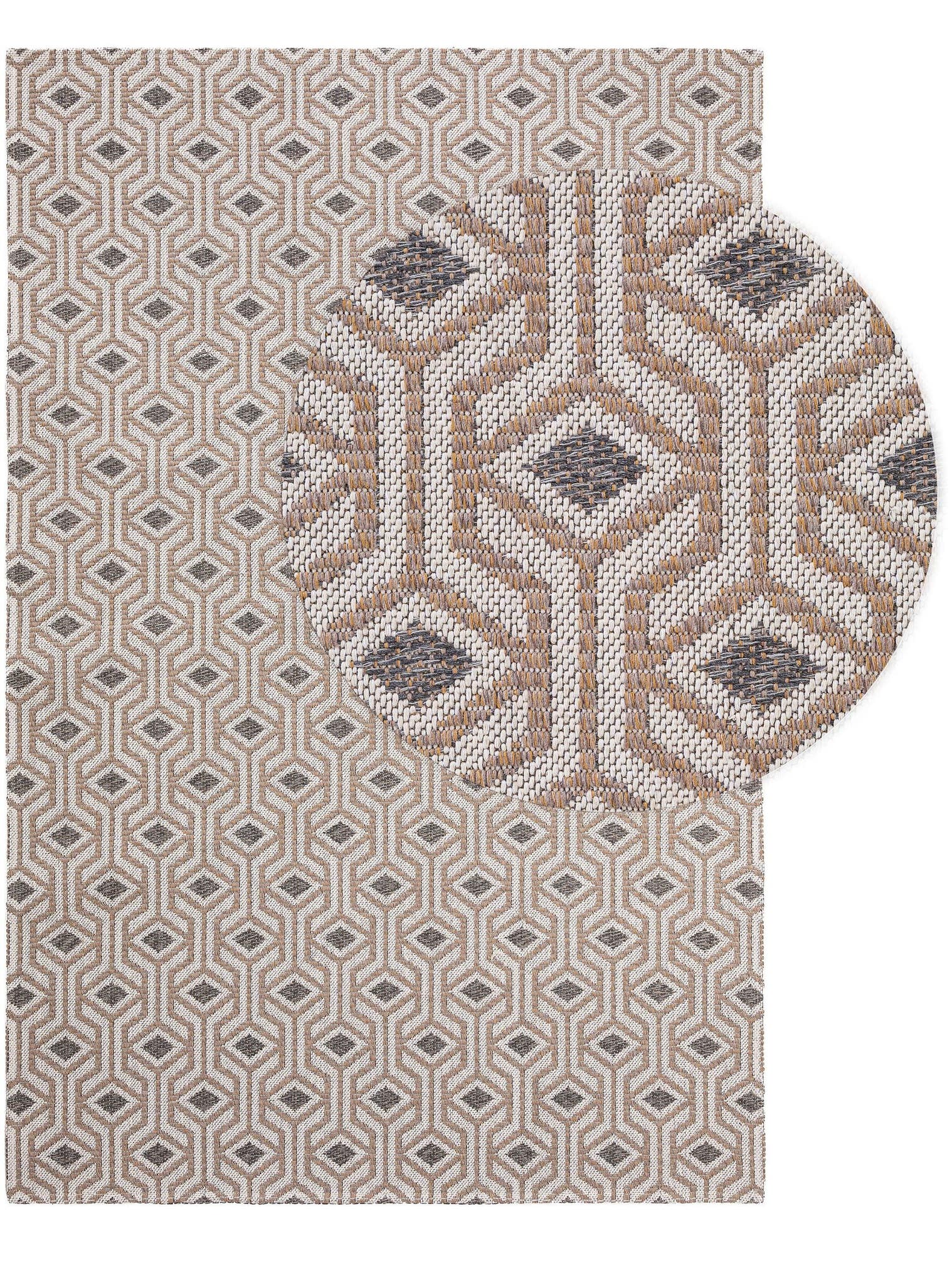 Teppich aus 100% Baumwolle in Taupe mit bis 5 mm hohem Flor von benuta Nest