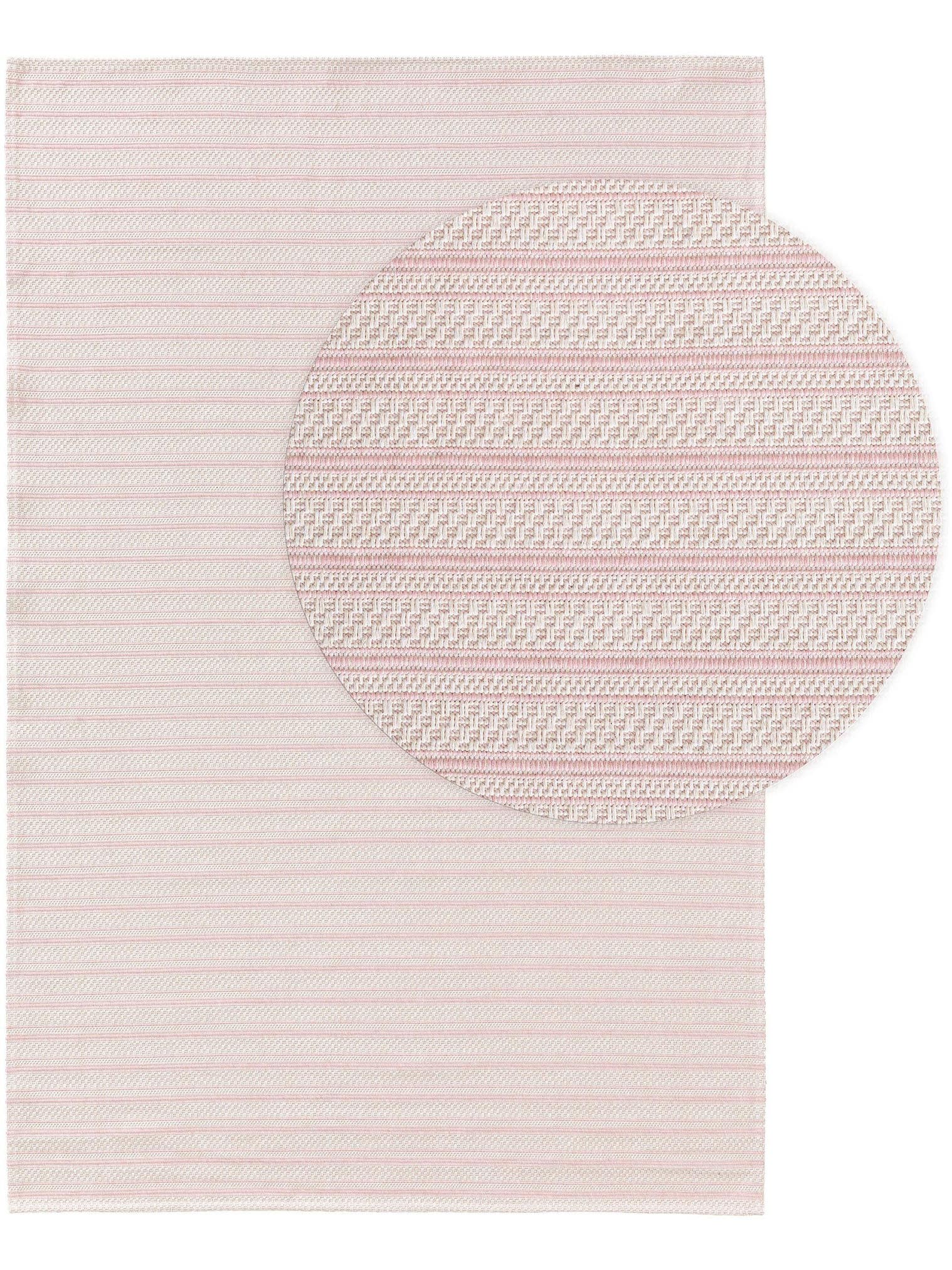 Teppich aus 100% Baumwolle in Rosa mit bis 5 mm hohem Flor von benuta
