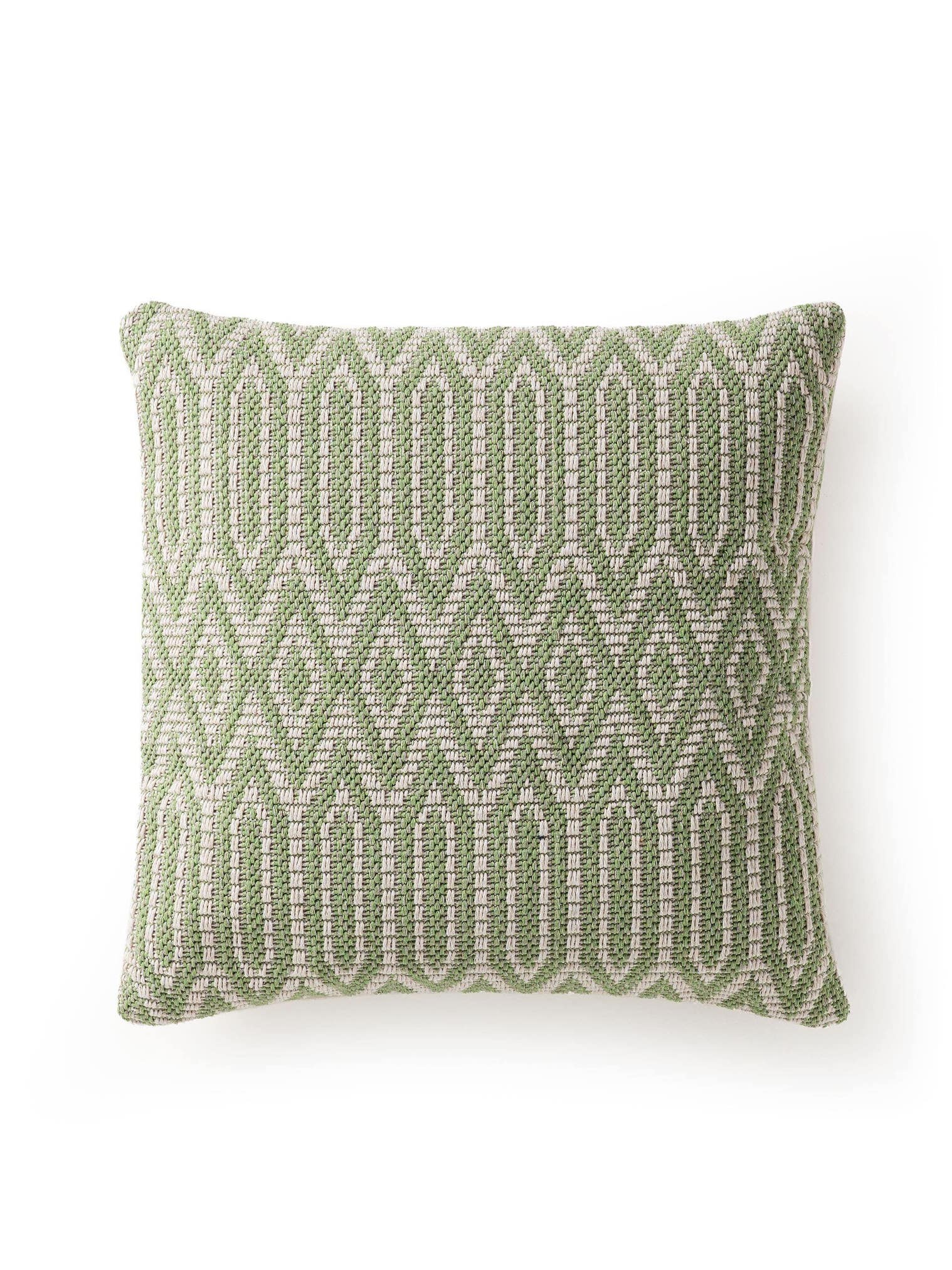 Kissenbezug Ibiza Grün im Design Ikat aus 100% Baumwolle von benuta Nest