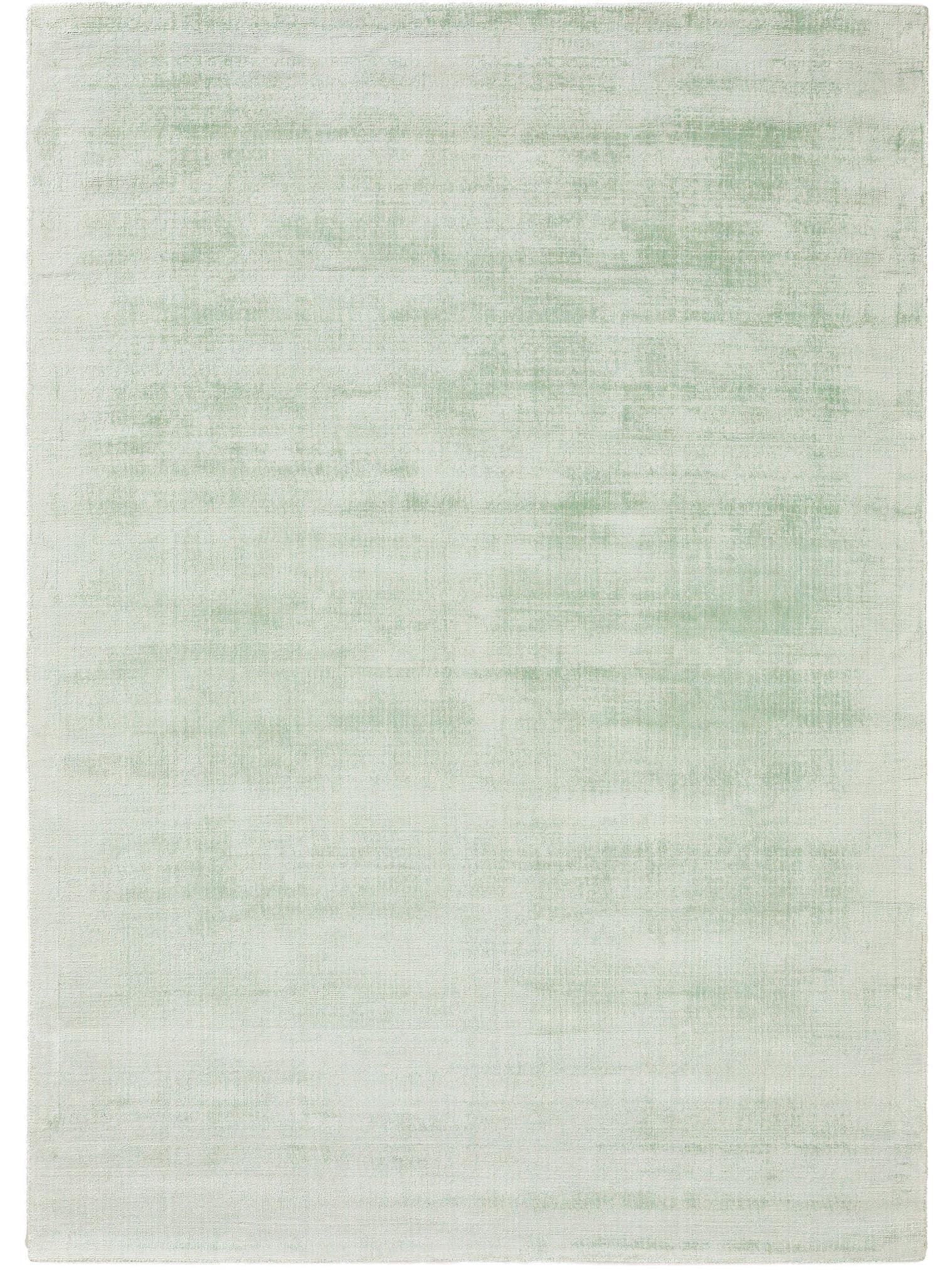 Rug made of 100% Viscose in Green with a 6 - 10 mm high pile by benuta Pure