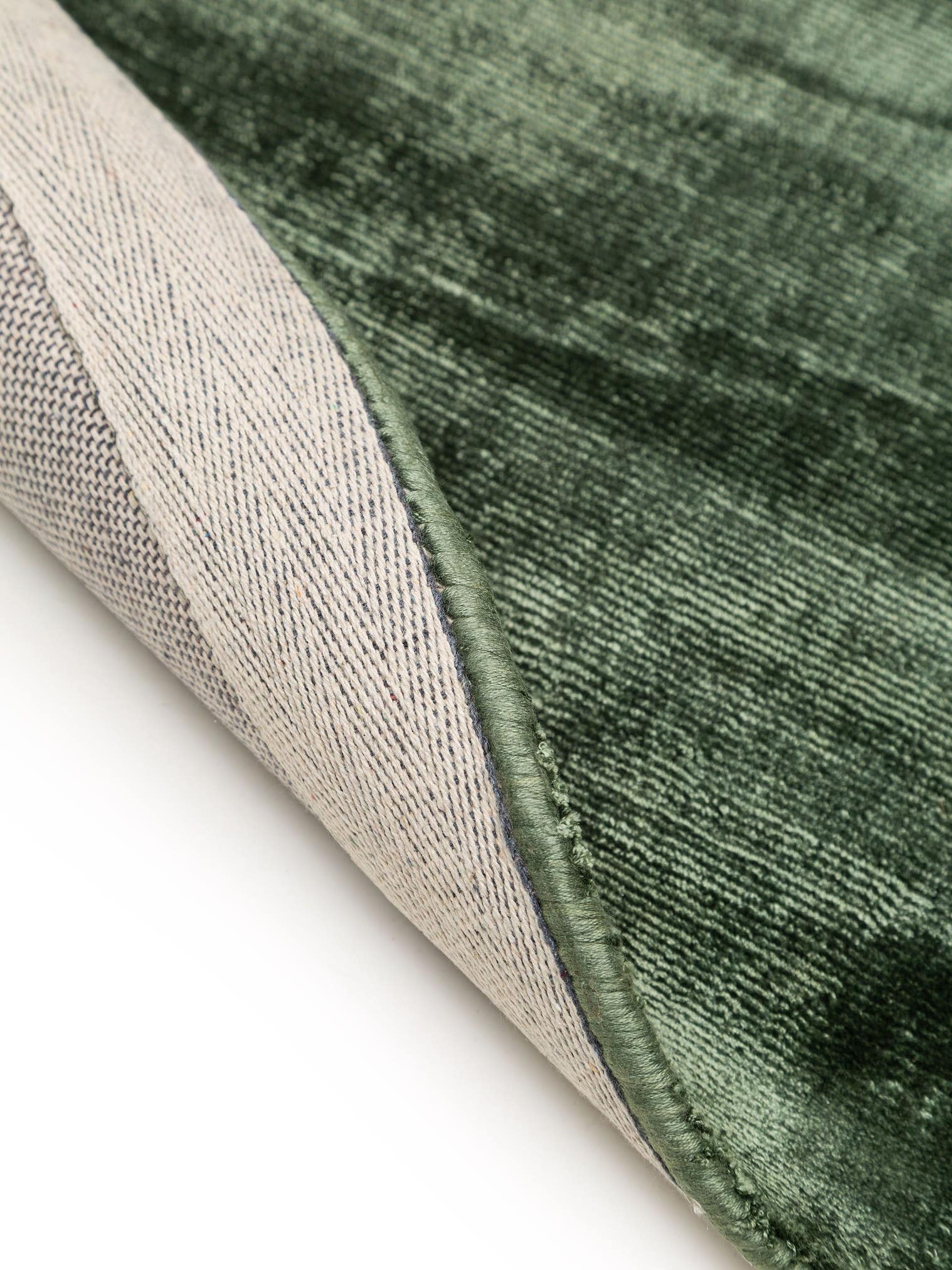 Tappeto di 100% Viscosa in Verde con pelo alto 6 - 10 mm da benuta Pure