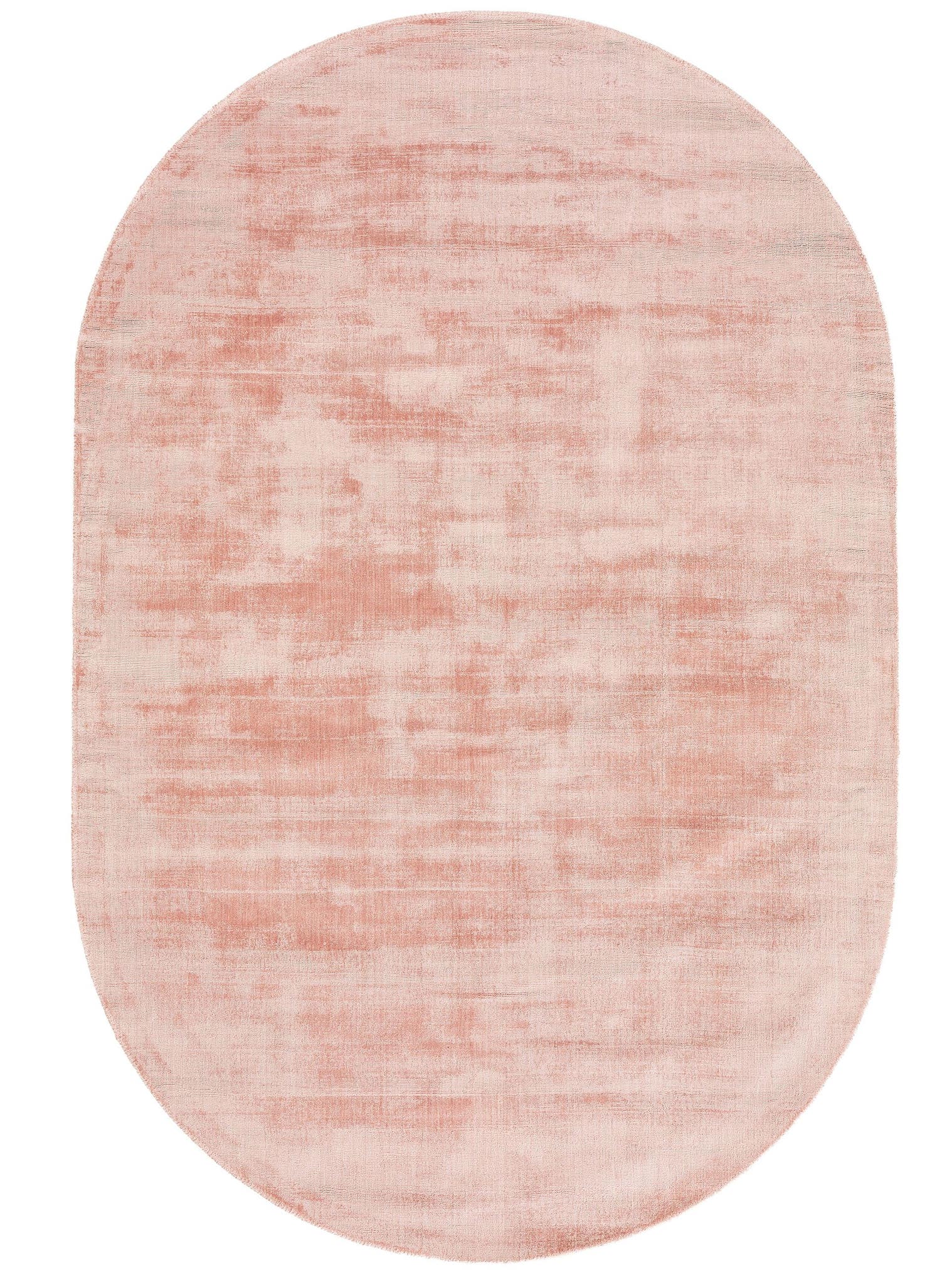 Teppich aus 100% Viskose in Rosa mit 6 bis 10 mm hohem Flor von benuta Pure