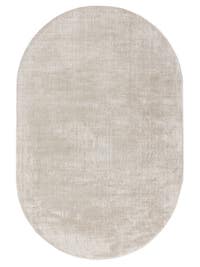 Viskoseteppich Oval Nova Hellgrau