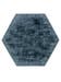 Viskosmatta Hexagon Nova Blå