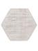 Viscose Rug Hexagon Nova Light Grey