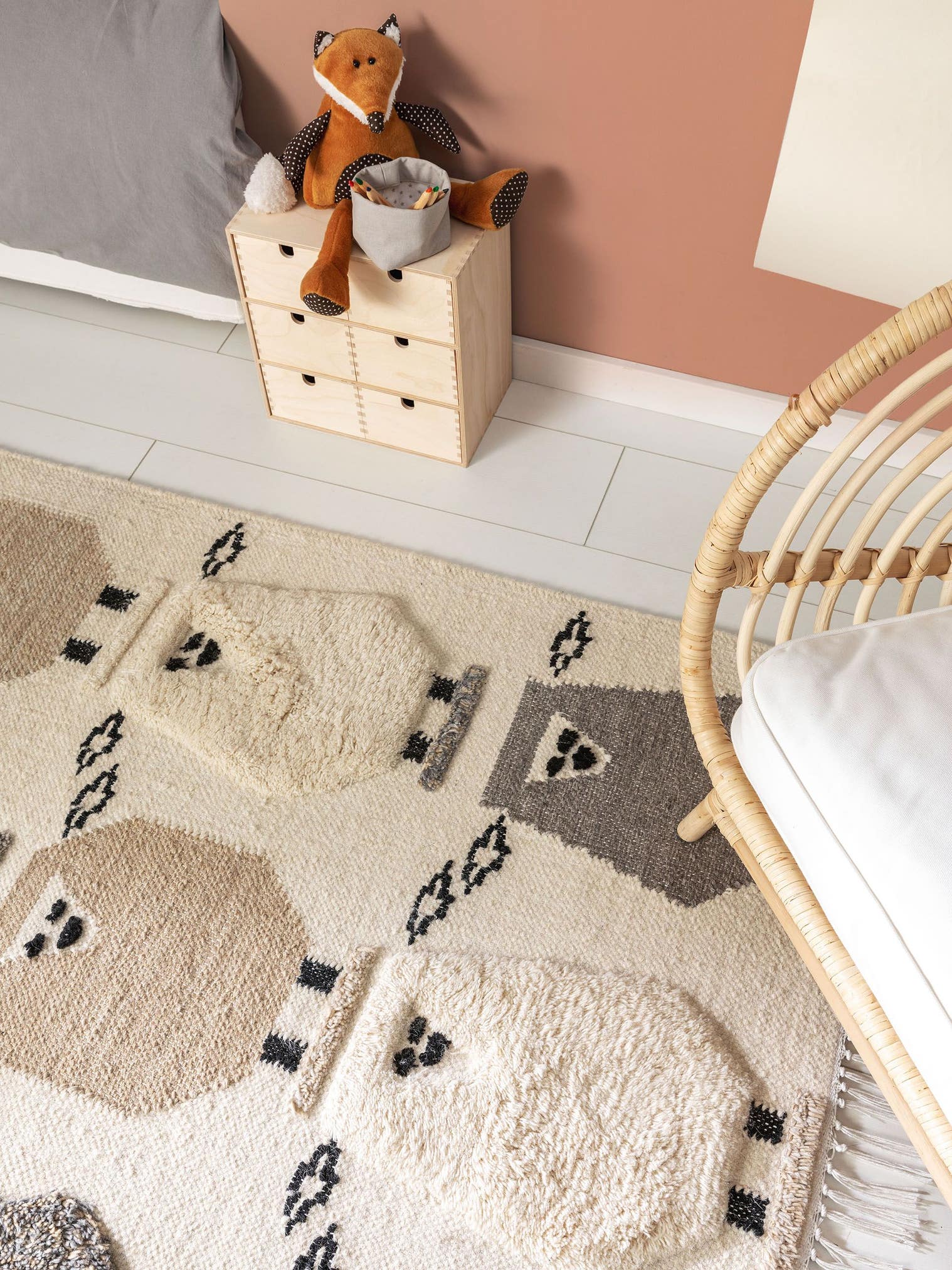 Tapis en 80% Wool, 20% Polyester en Beige avec une pile de 6 - 10 mm de hauteur de Lytte