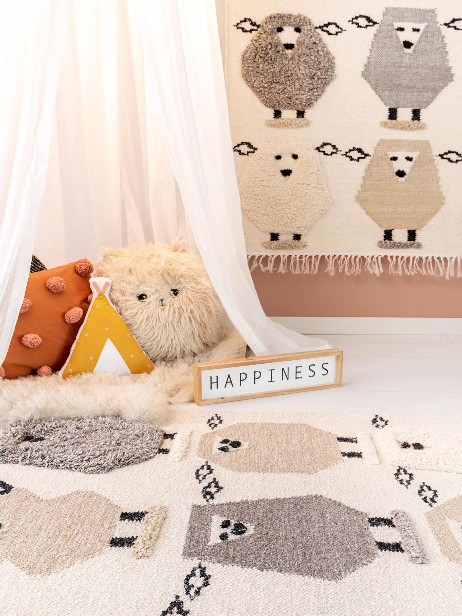 Tapis en 80% Wool, 20% Polyester en Beige avec une pile de 6 - 10 mm de hauteur de Lytte