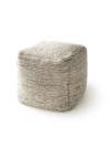 Handmade Wool Pouf Rocco Beige/Black