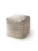 Handgefertigter Woll-Pouf Rocco Beige/Schwarz