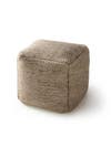 Handmade Wool Pouf Rocco Taupe