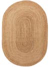 Jute Rug Oval Jutta Light Brown