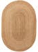 Jute Rug Oval Jutta Light Brown