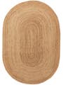 Jute tæppe Oval Jutta Lysebrun