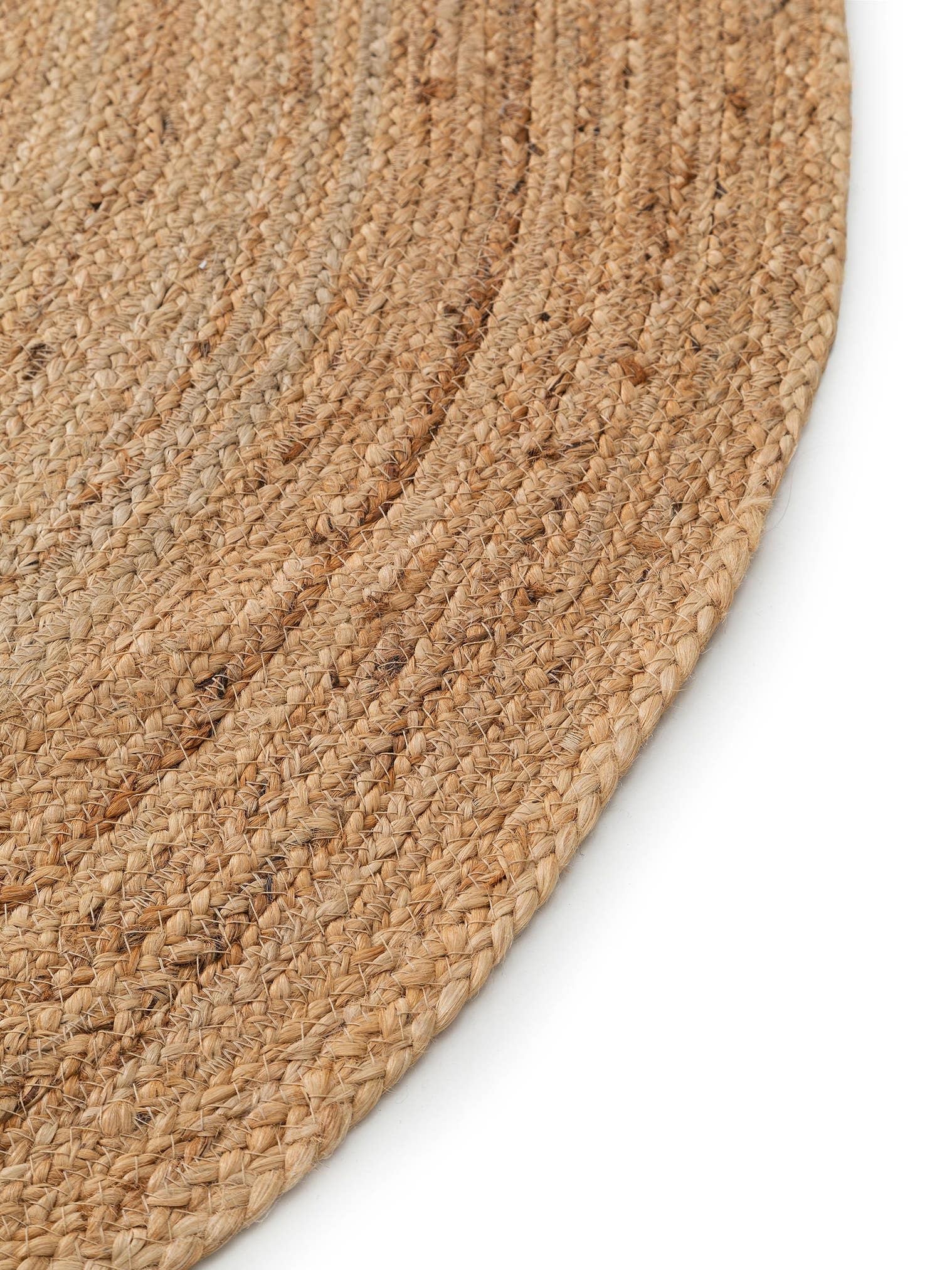Rug made of 100% Jute in Brown with a 1- 5 mm high pile by benuta Pure