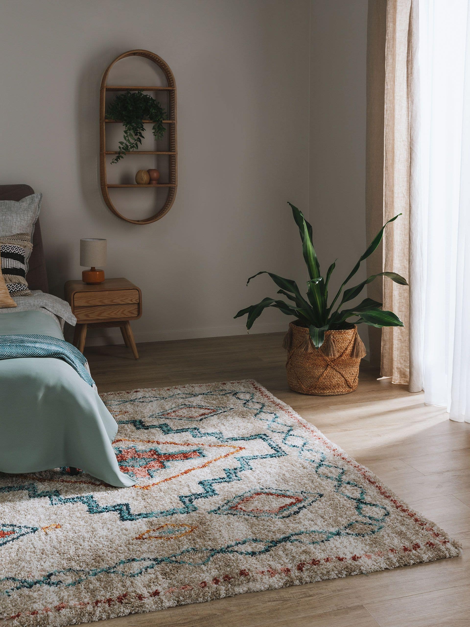 Rug made of 100% Polypropylene in Multicoloured with a 21 - 30 mm high pile by benuta Nest