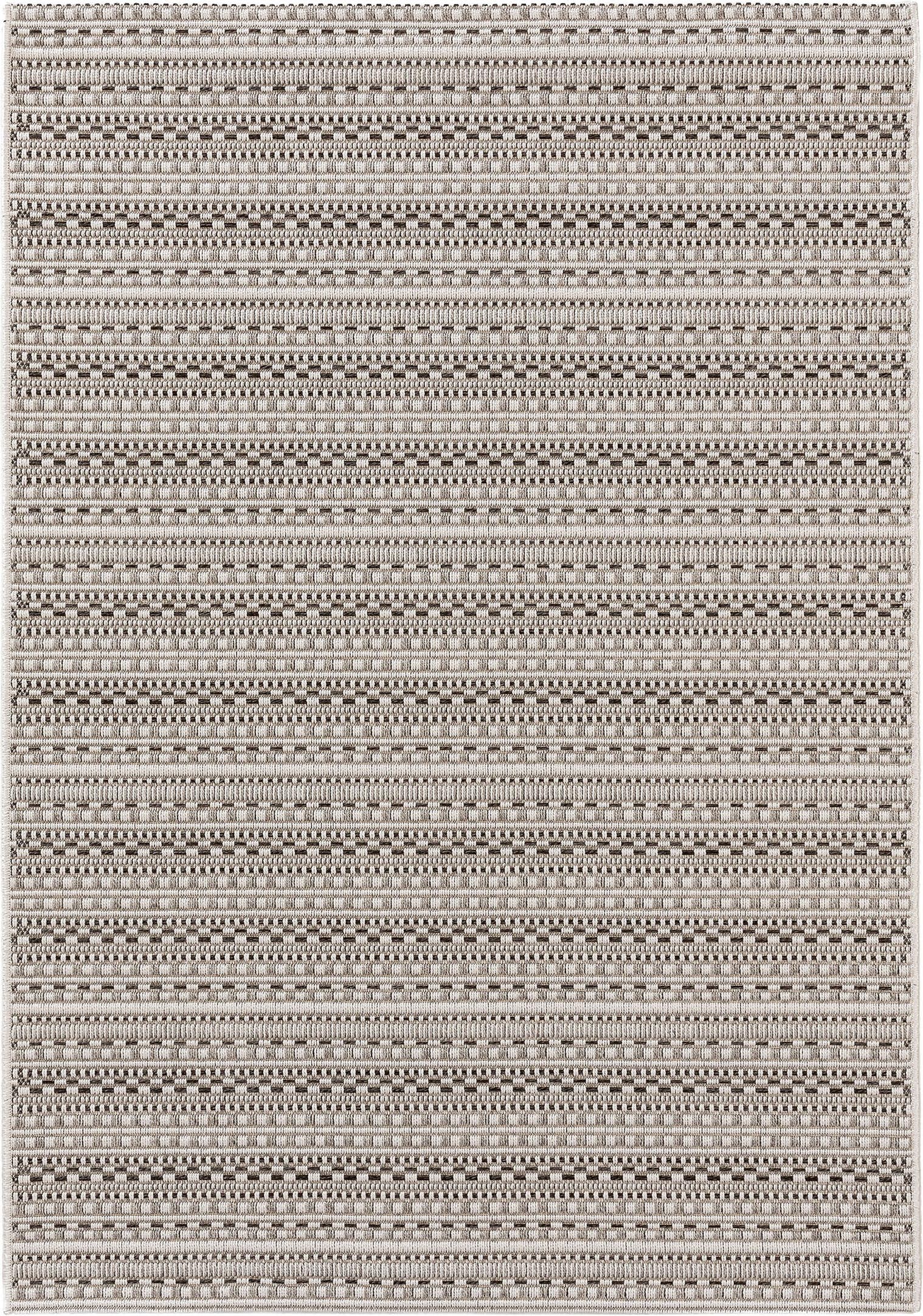 Teppich aus 100% Polypropylen in Grau mit 6 bis 10 mm hohem Flor von benuta Nest