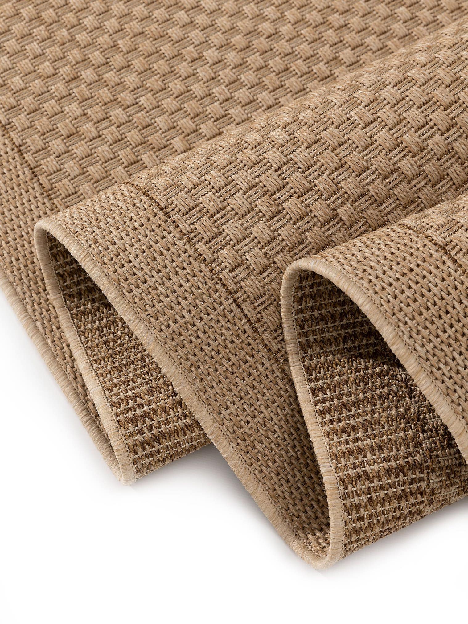 Teppich aus 100% Polypropylen in Beige mit 6 bis 10 mm hohem Flor von benuta Nest