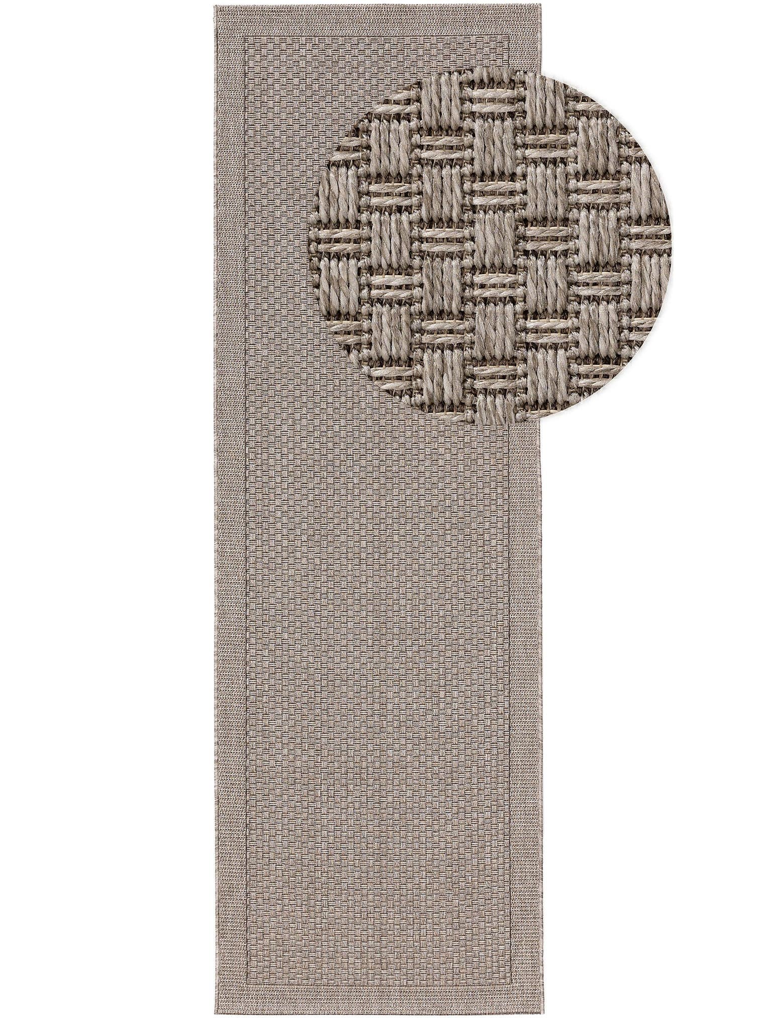 Teppich aus 100% Polypropylen in Grau mit 6 bis 10 mm hohem Flor von benuta Nest