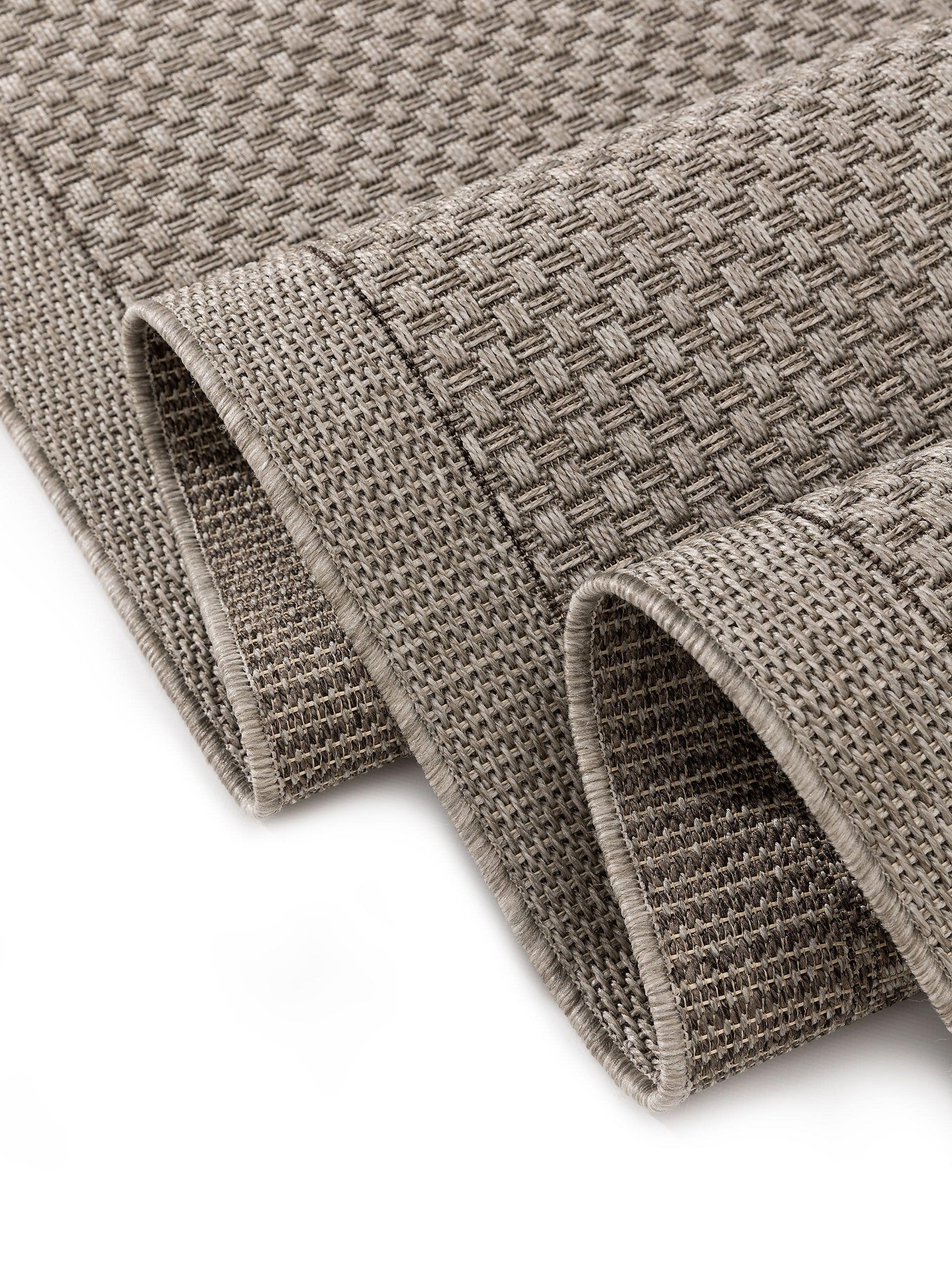 Tapete de 100% polipropileno em Cinzento com pelo de 6 a 10 mm de altura da benuta Nest