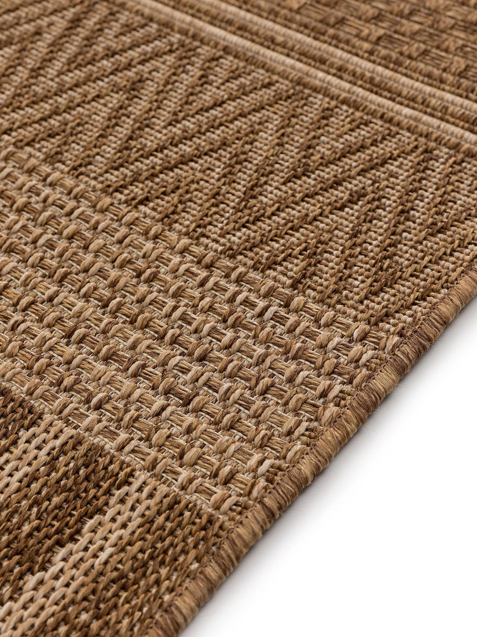 Tapis en 100% Polypropylène en Marron avec une pile de 6 - 10 mm de hauteur de benuta Nest