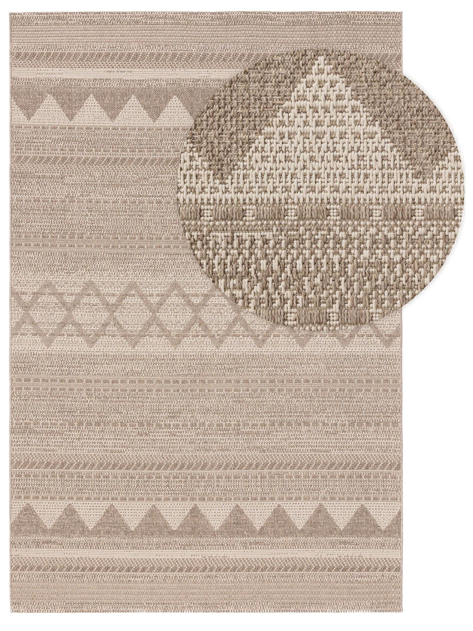 Tappeto di 100% Polipropilene in Taupe con pelo alto 6 - 10 mm da benuta Nest