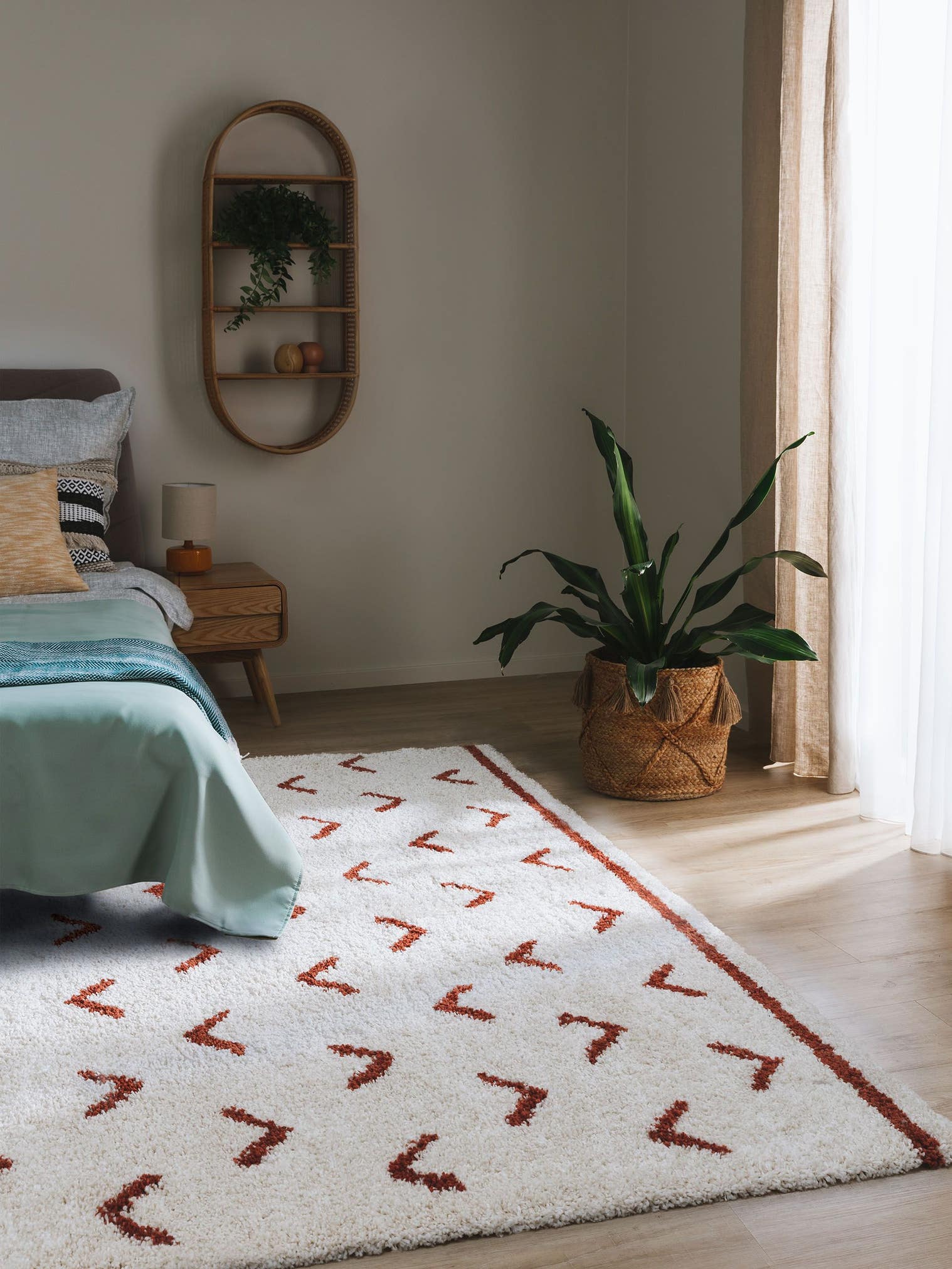 Teppich aus 100% Polypropylen in Beige mit 21 bis 30 mm hohem Flor von benuta Nest