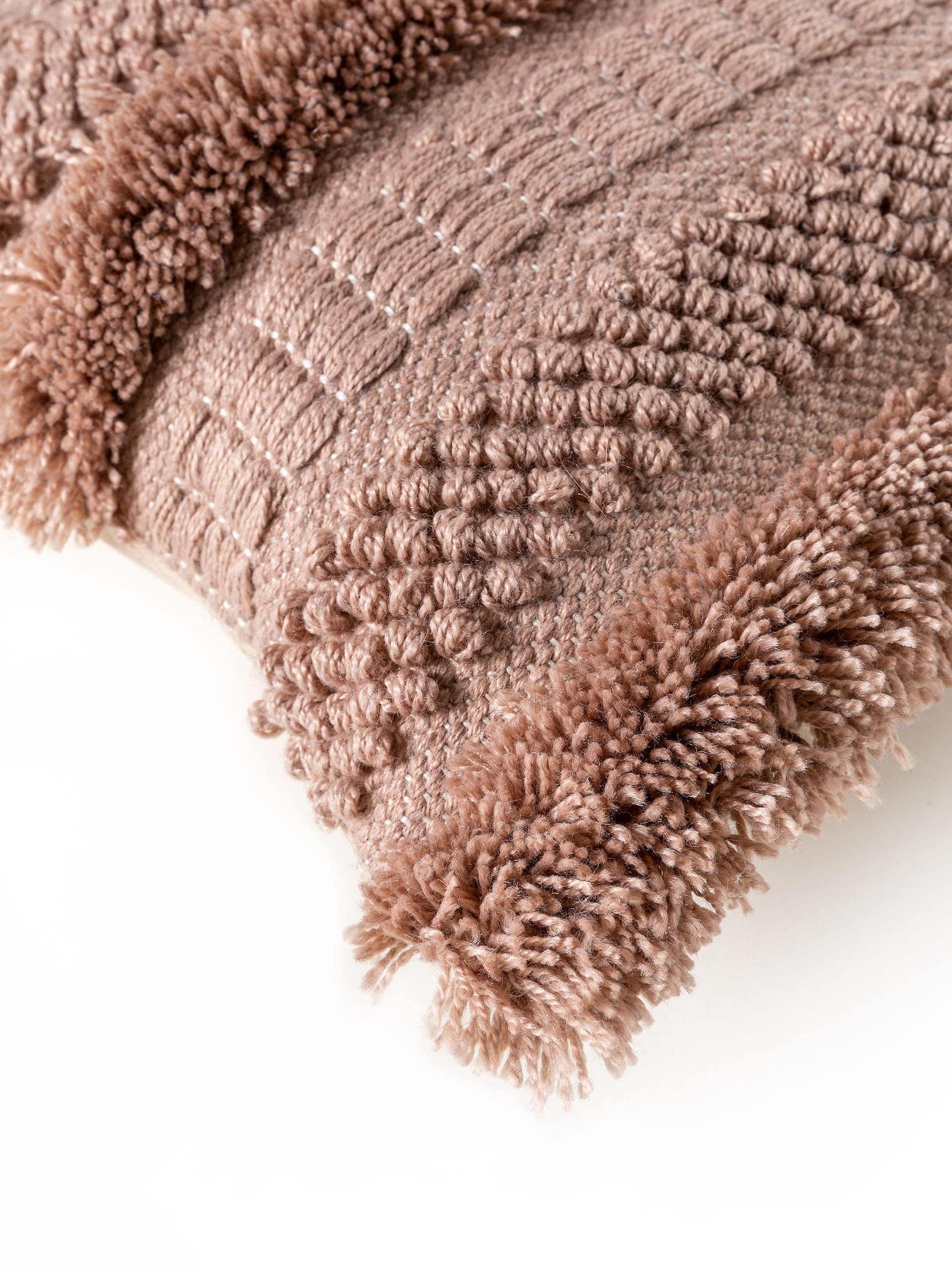 In- & Outdoor cushion cover Toni Bronze in Berber design made of 100% Polyester (recycled PET) by benuta Pure