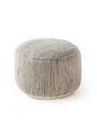 Handgjord ullpouf Rocco Beige/svart