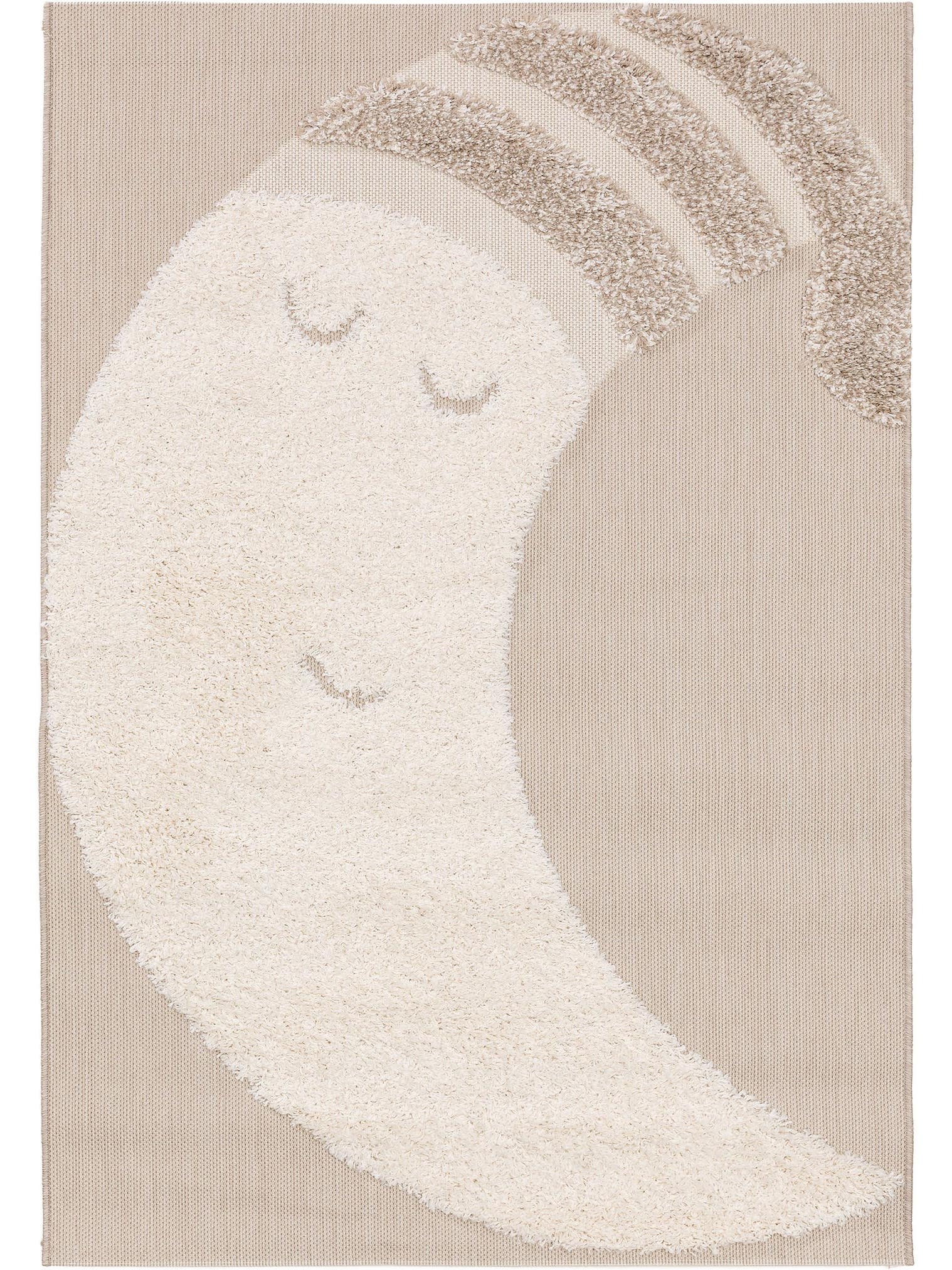 Teppich aus 100% Polypropylen in Beige mit 21 bis 30 mm hohem Flor von Lytte
