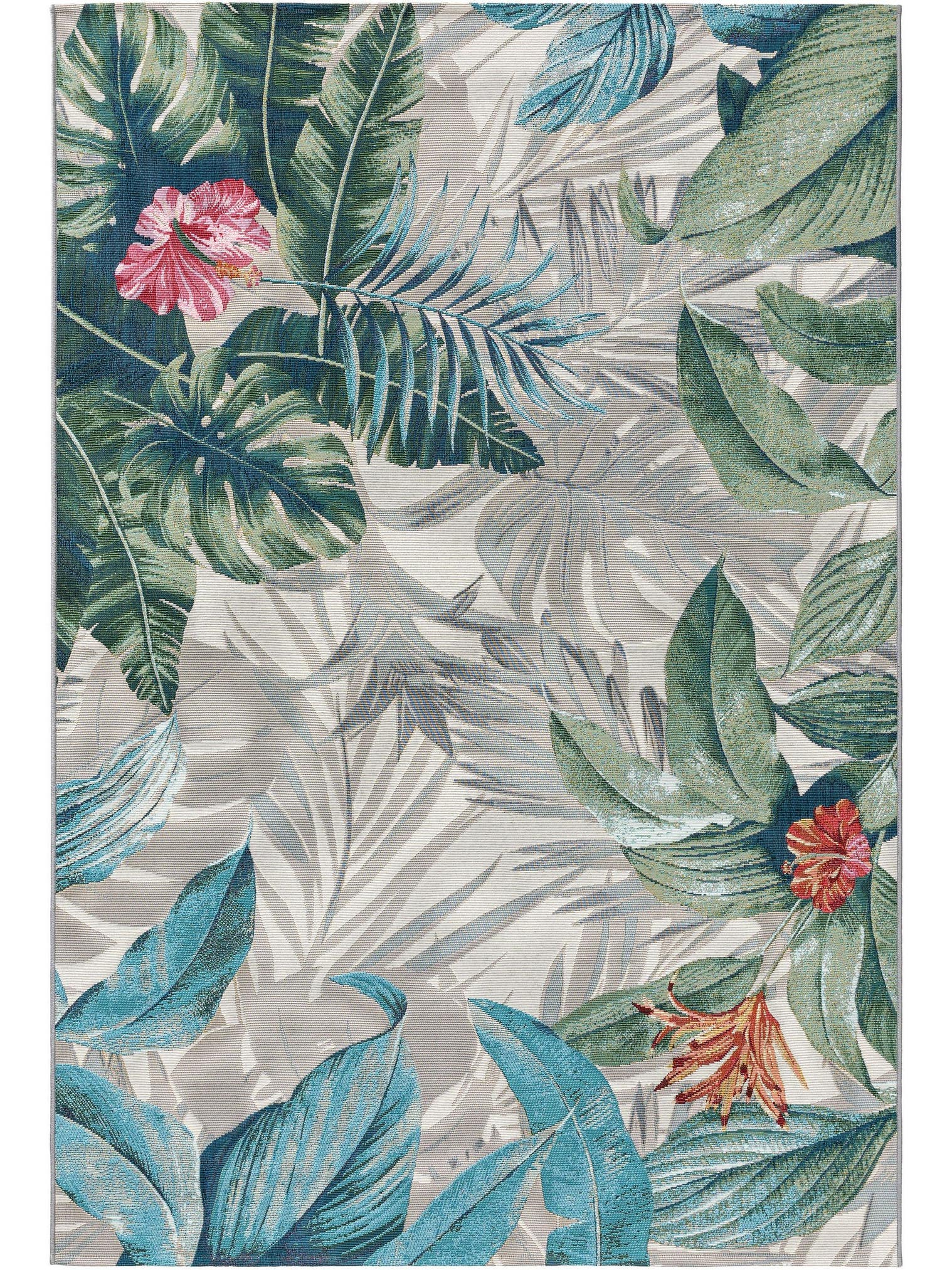 Tapis en 76% Polypropylène, 23% Polyester, 1% Latex en Multicouleur avec une pile de 1- 5 mm de hauteur de benuta Nest