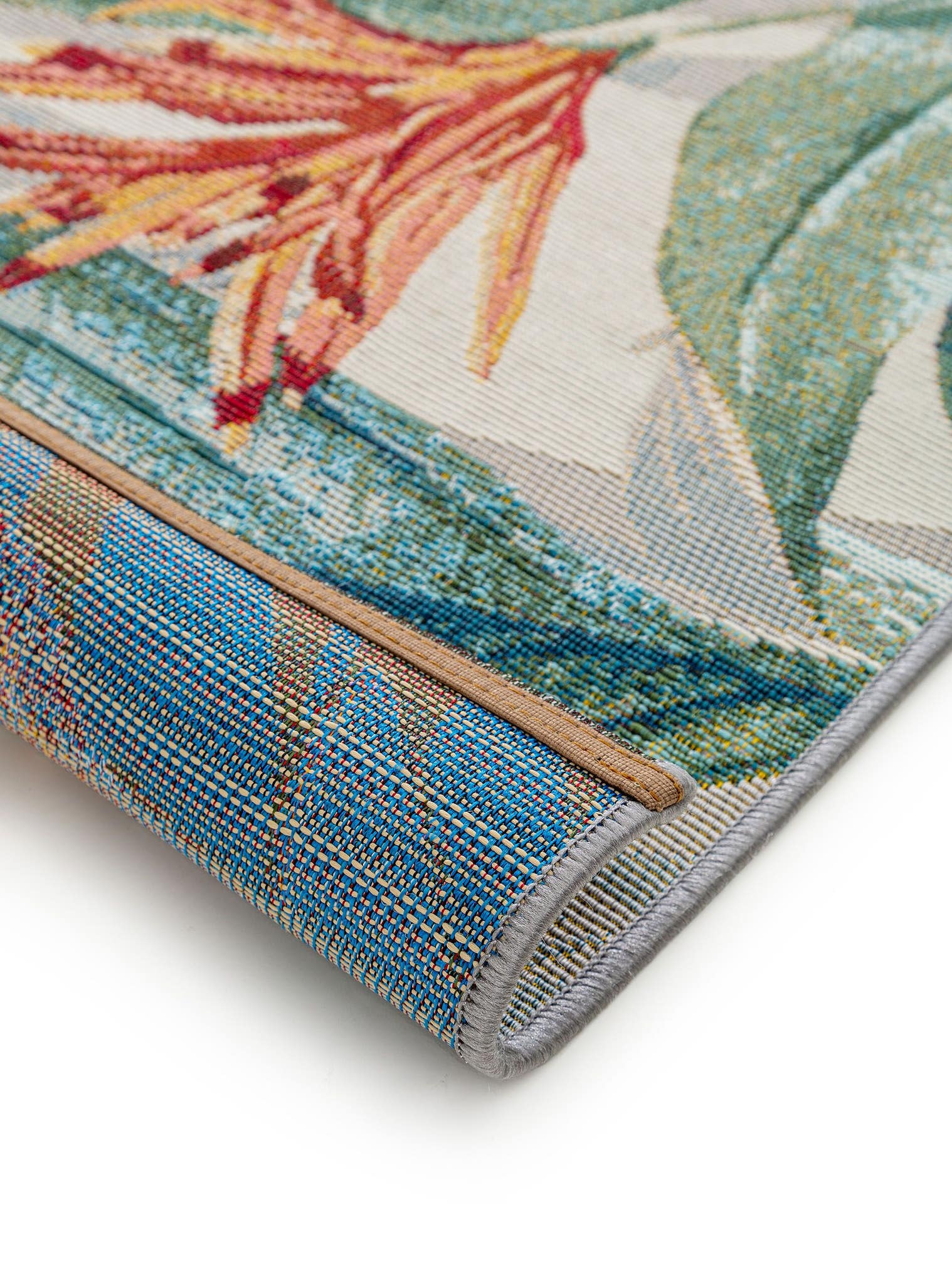 Tapis en 76% Polypropylène, 23% Polyester, 1% Latex en Multicouleur avec une pile de 1- 5 mm de hauteur de benuta Nest
