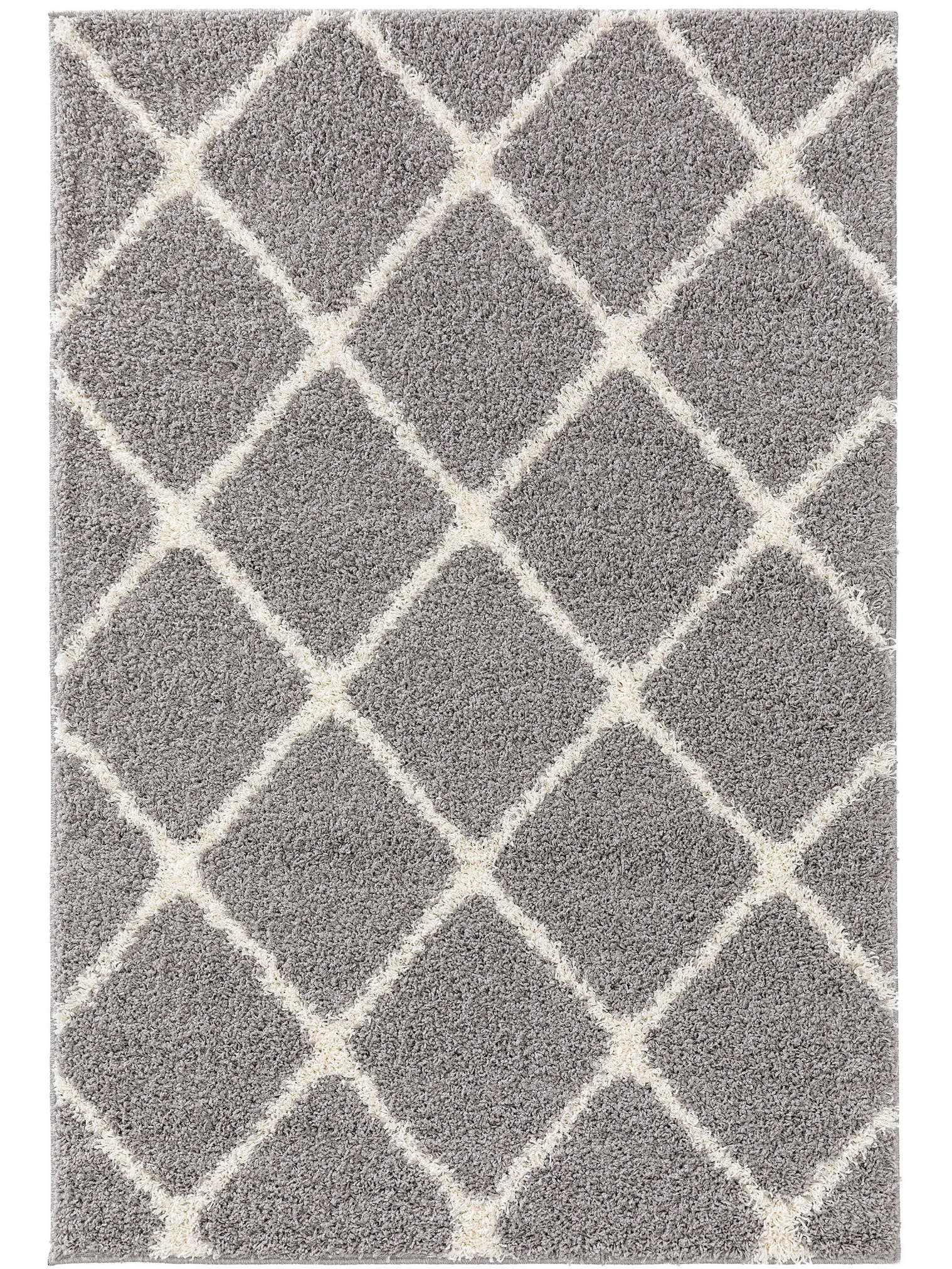 Teppich aus 100% Polypropylen in Grau mit 31 bis 40 mm hohem Flor von benuta Pop