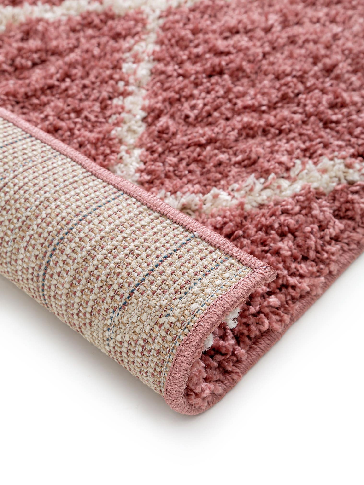 Teppich aus 100% Polypropylen in Rosa mit 31 bis 40 mm hohem Flor von benuta Pop