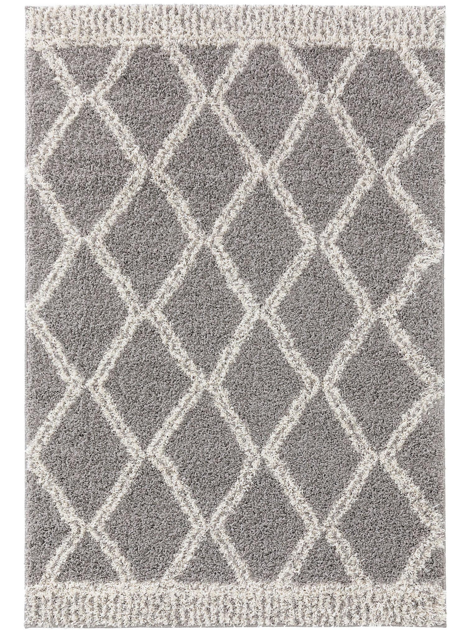 Teppich aus 100% Polypropylen in Grau mit 31 bis 40 mm hohem Flor von benuta Pop