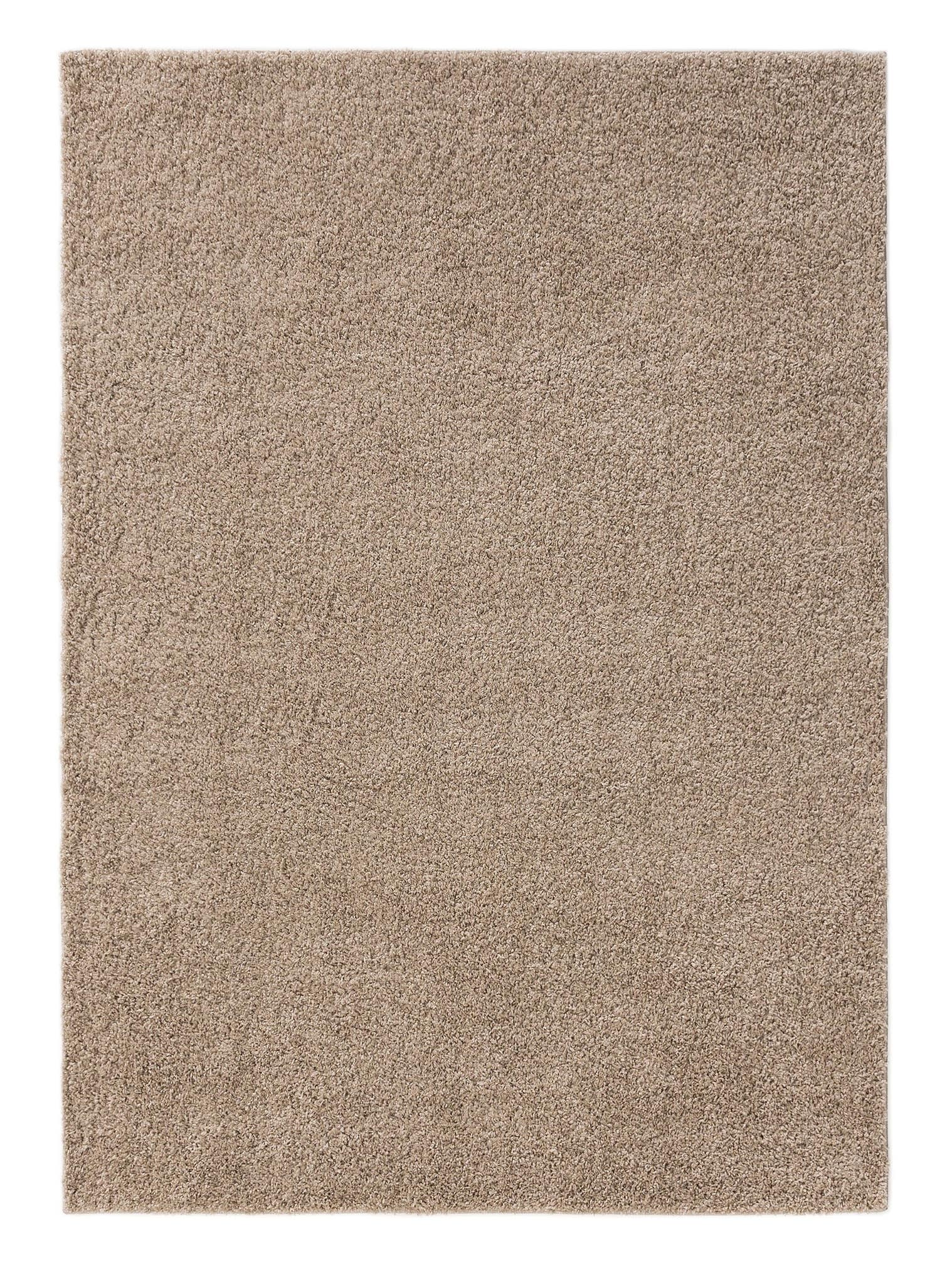 Tapijt van 100% Polypropyleen in Beige met een 31 - 40 mm hoge pool van benuta Basic