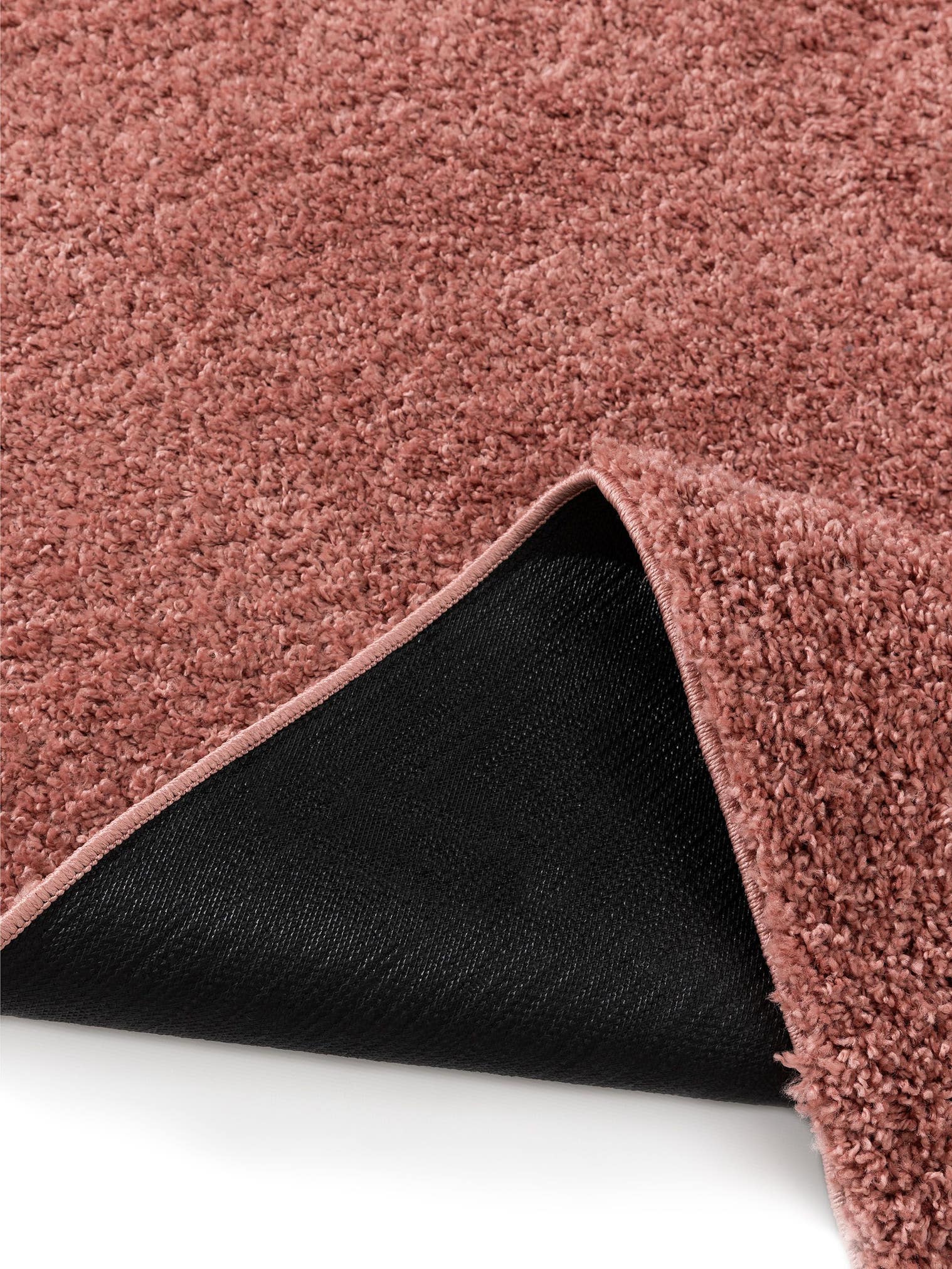 Teppich aus 100% Polypropylen in Rosa mit 31 bis 40 mm hohem Flor von benuta Basic