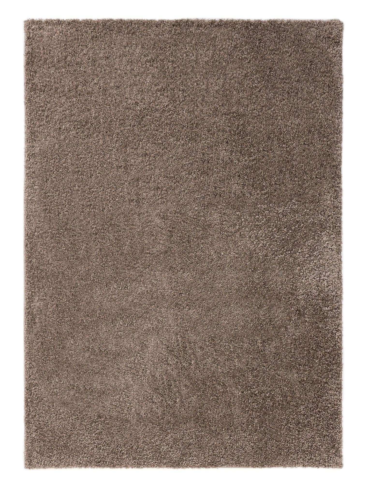 Teppich aus 100% Polypropylen in Taupe mit 31 bis 40 mm hohem Flor von benuta Basic