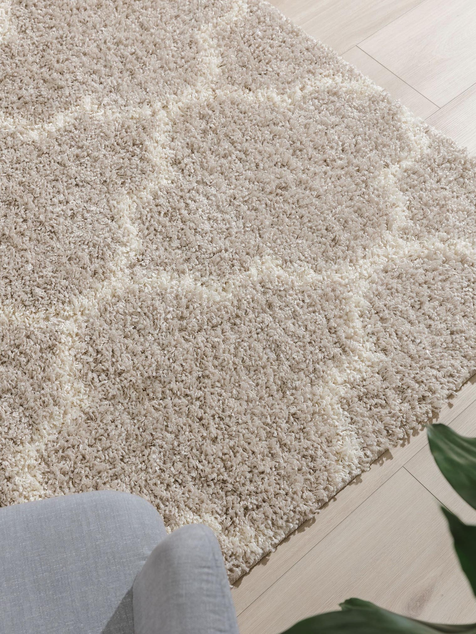 Tapis en 100% Polypropylène en Beige avec une pile de 31 - 40 mm de hauteur de benuta Pop