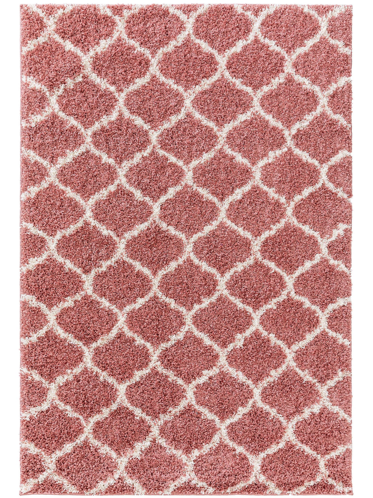 Tapis en 100% Polypropylène en Rose avec une pile de 31 - 40 mm de hauteur de benuta Pop