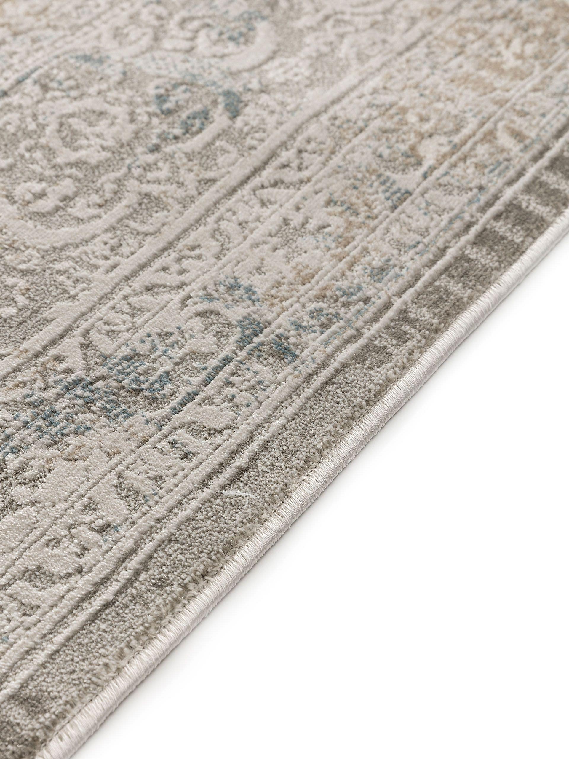 Rug made of 100% Polyester in Grey with a 6 - 10 mm high pile by benuta Nest