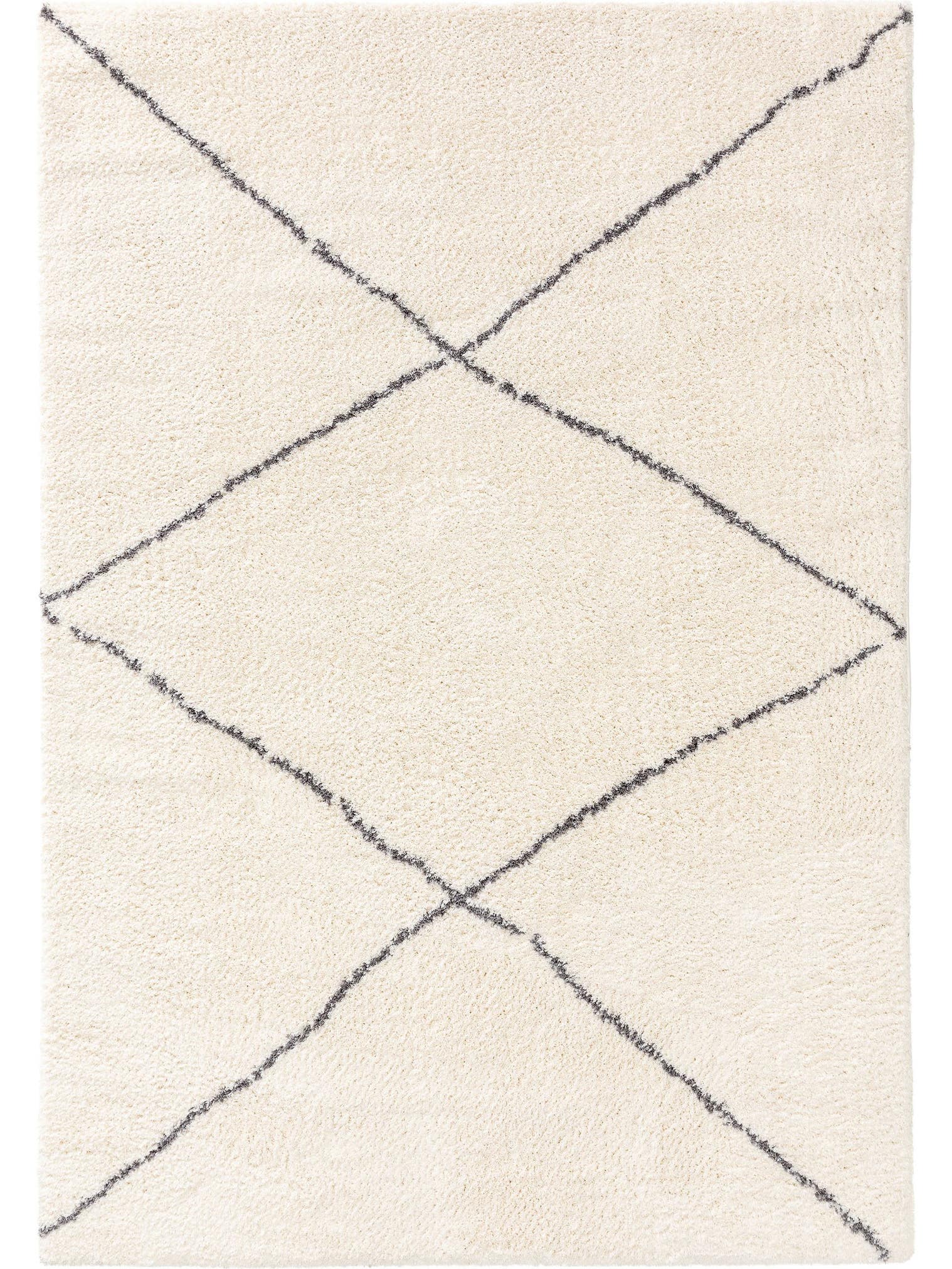 Tapijt van 100% Polyester (microfiber) in Beige met een 21 - 30 mm hoge pool van benuta Nest