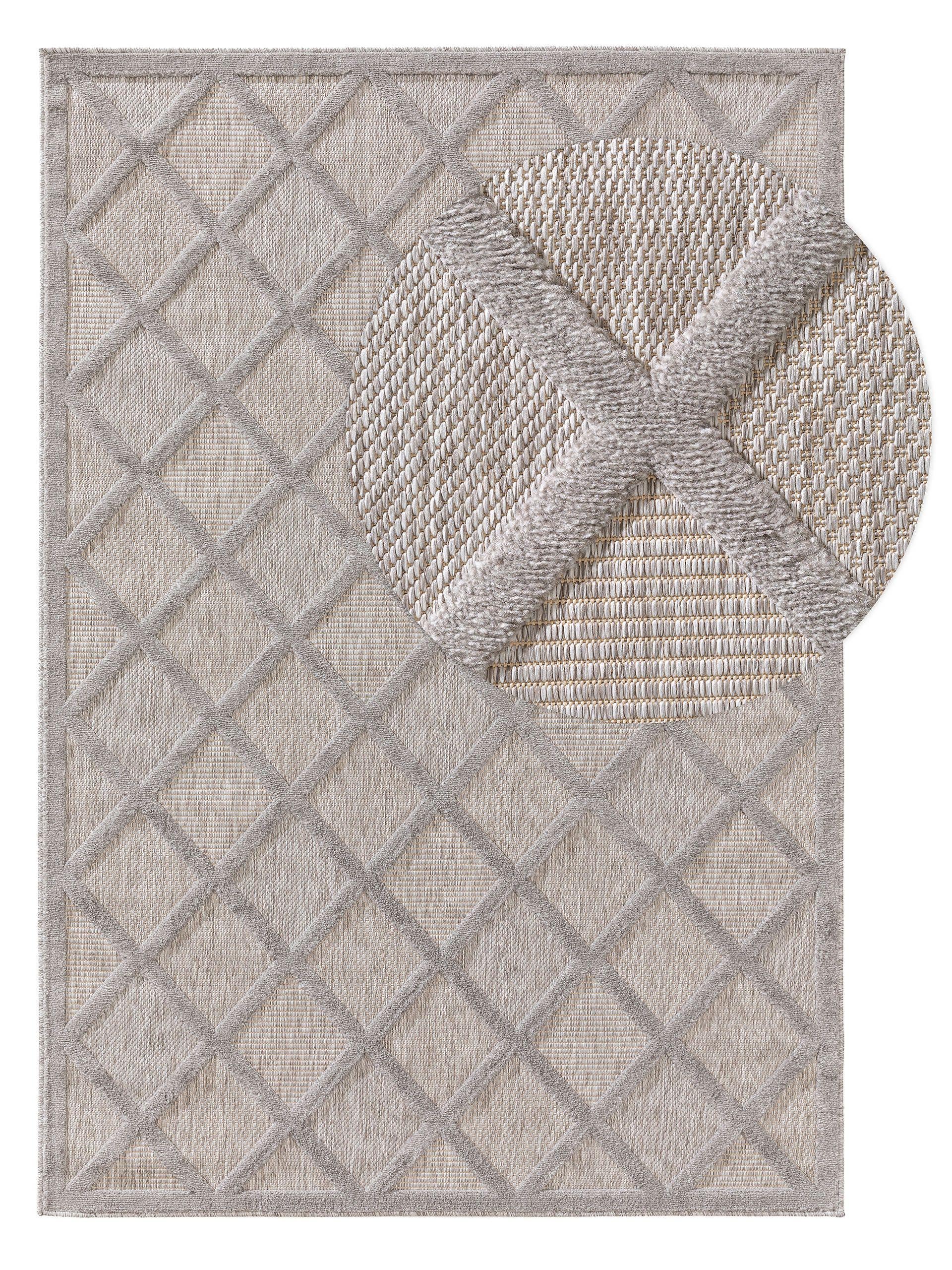 Rug made of 100% Polypropylene in Grey with a 1- 5 mm high pile by benuta Nest