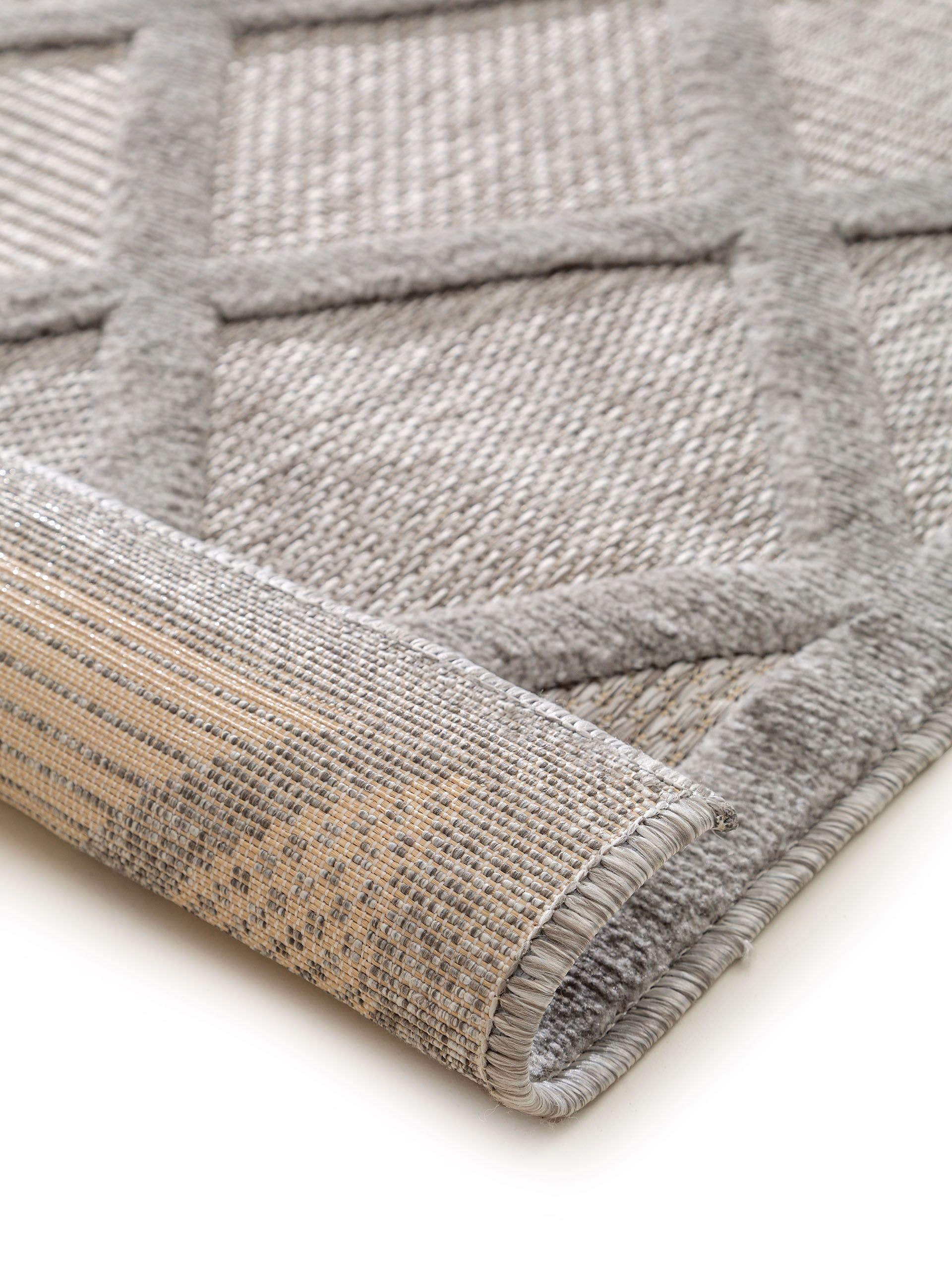 Rug made of 100% Polypropylene in Grey with a 1- 5 mm high pile by benuta Nest