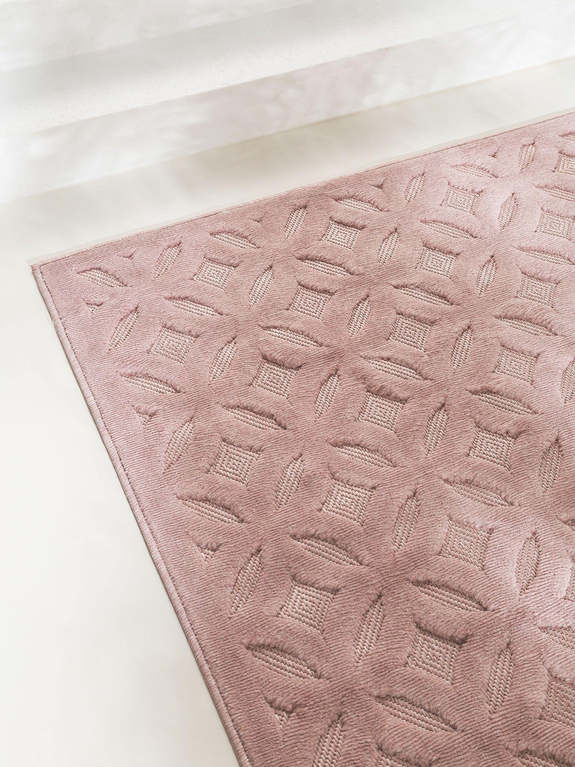 Tappeto di 100% Polipropilene in Rosa con pelo alto 1- 5 mm da benuta Nest
