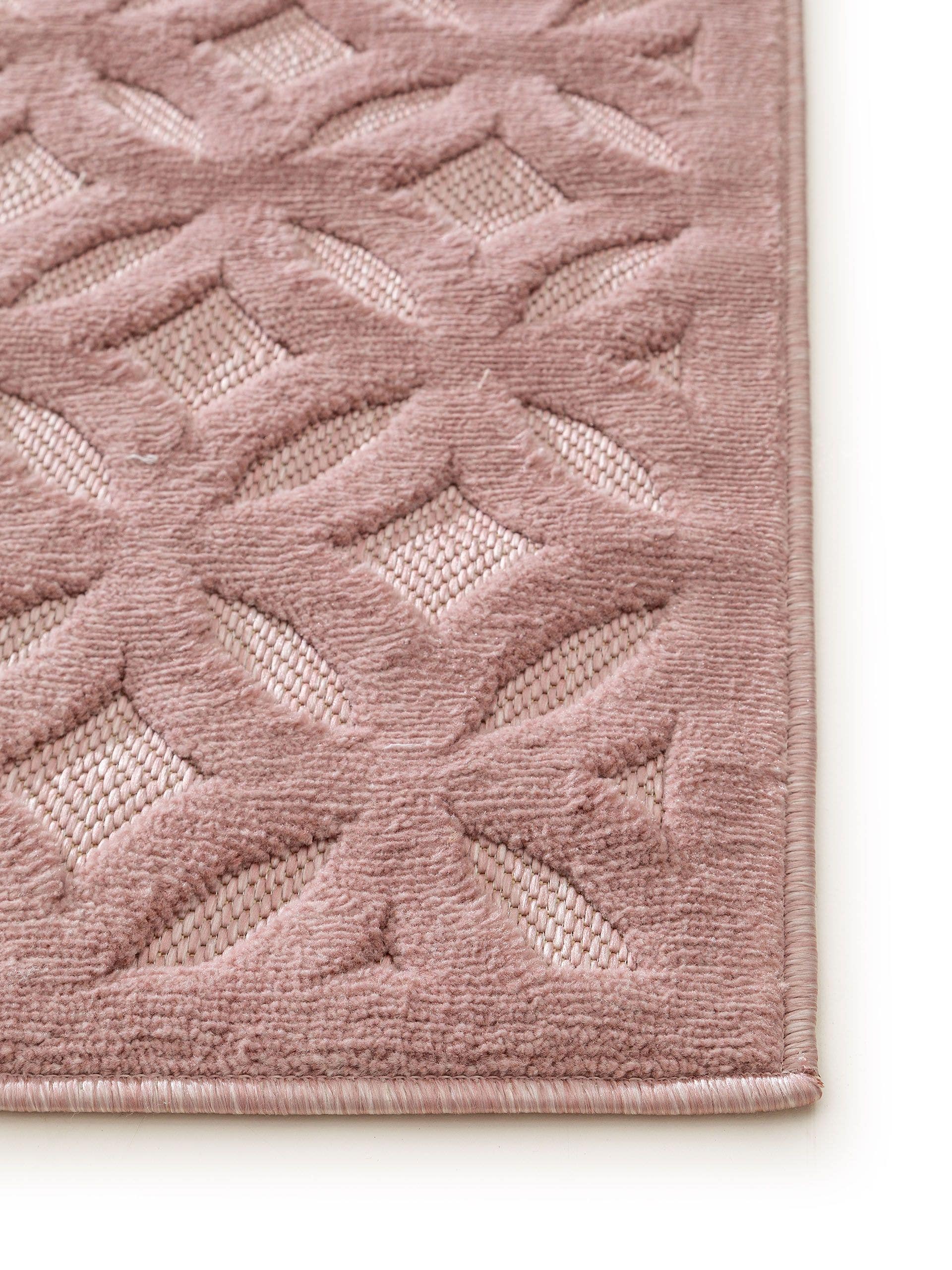 Tappeto di 100% Polipropilene in Rosa con pelo alto 1- 5 mm da benuta Nest
