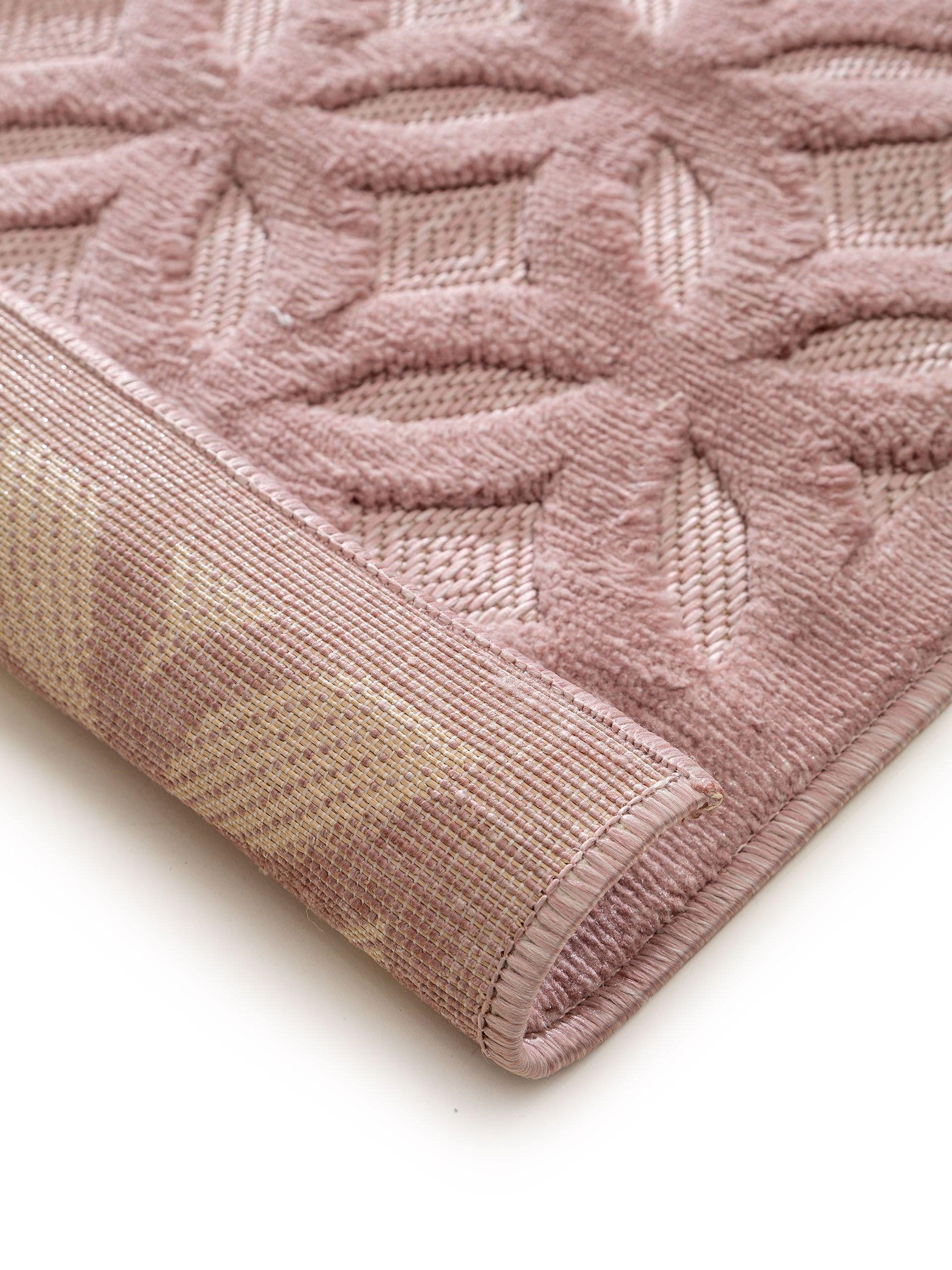 Tappeto di 100% Polipropilene in Rosa con pelo alto 1- 5 mm da benuta Nest