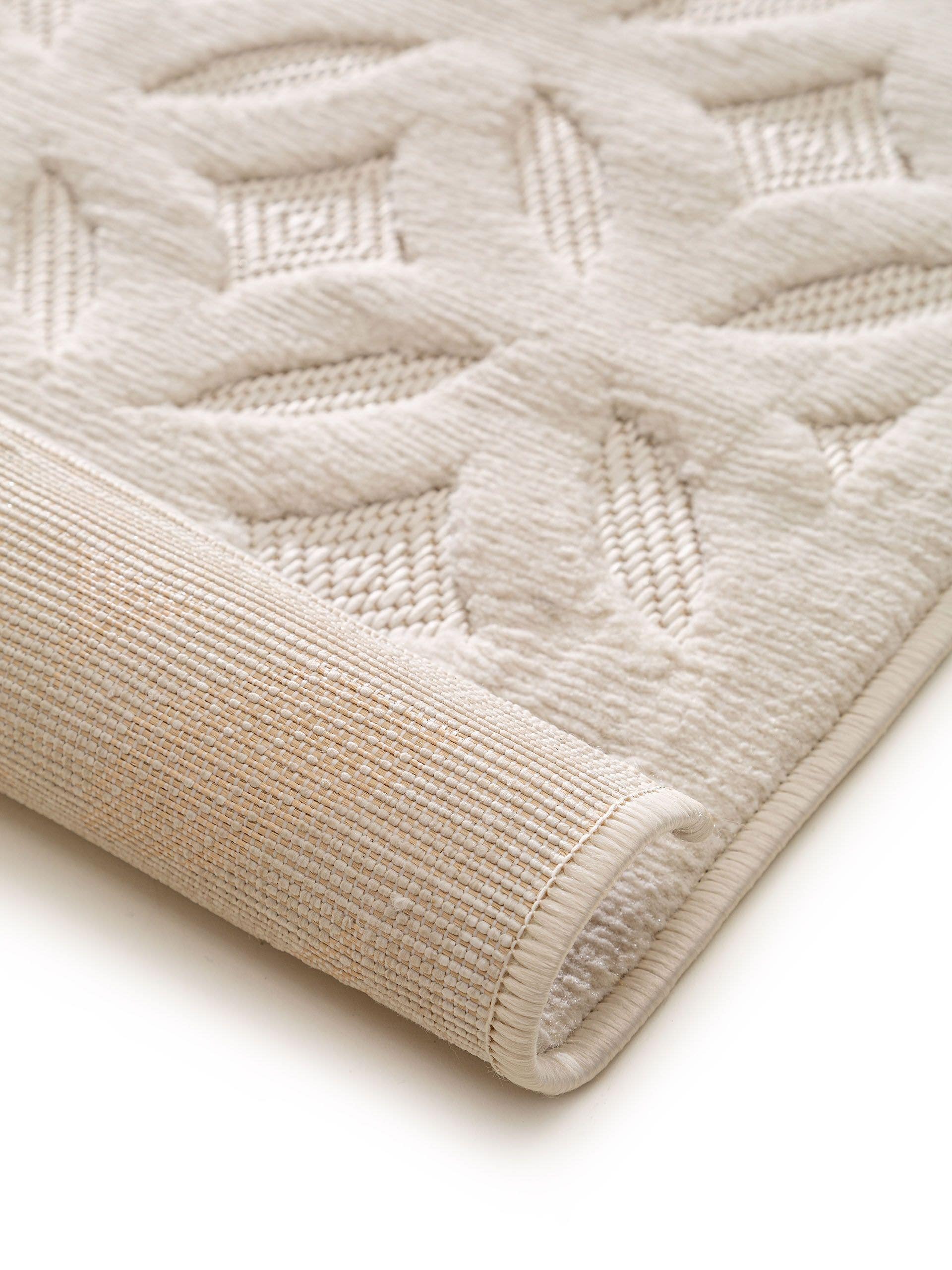 Rug made of 100% Polypropylene in Beige with a 1- 5 mm high pile by benuta Nest