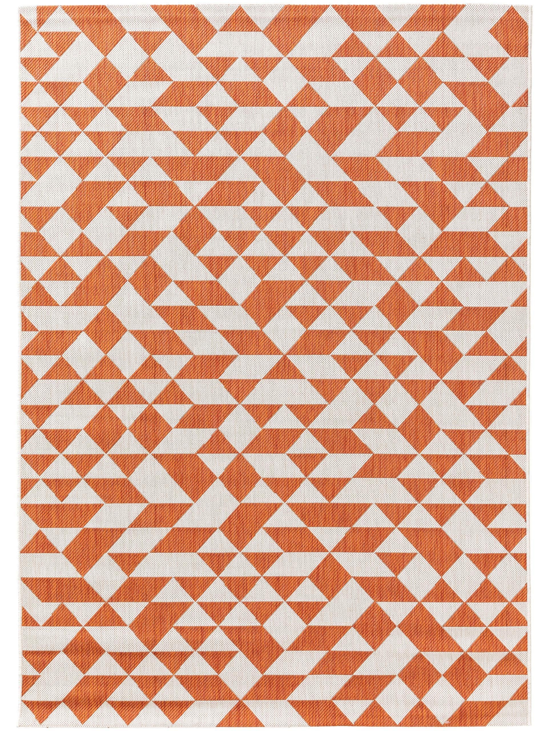 Rug made of 100% Polypropylene in Orange with a 1- 5 mm high pile by benuta Nest