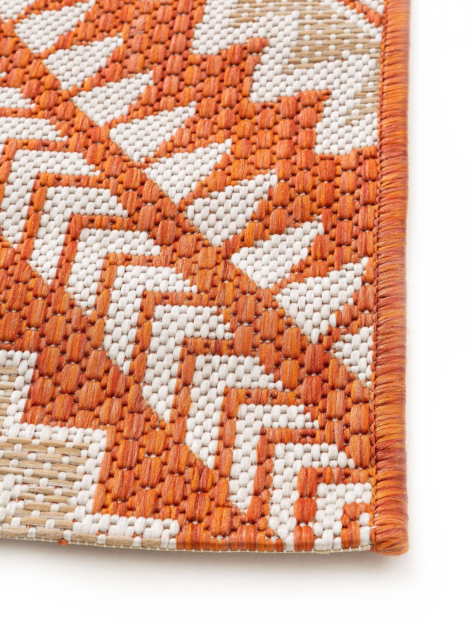Rug made of 100% Polypropylene in Orange with a 1- 5 mm high pile by benuta Nest