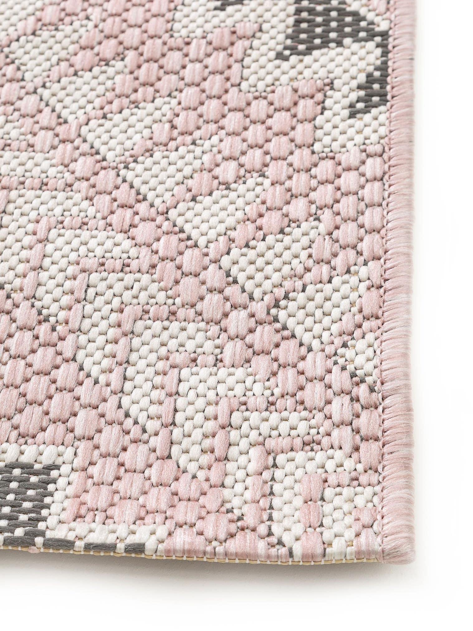 Rug made of 100% Polypropylene in Pink with a 1- 5 mm high pile by benuta Nest